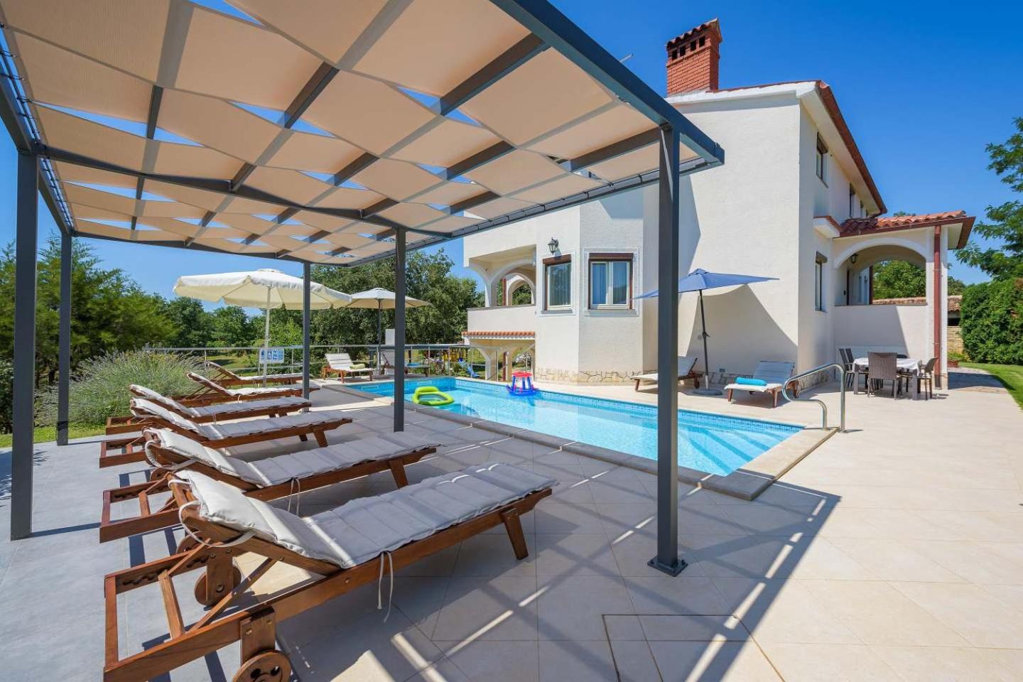 Villa Eufemia near Poreč with large garden and outdoor playground for kids view 5