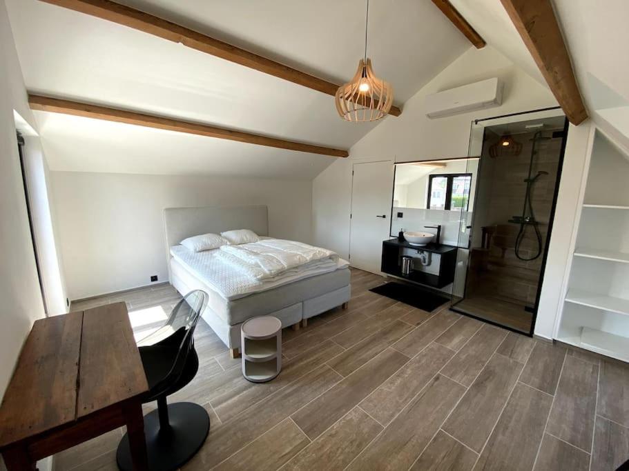 P25 Luxueuze villa met 5 kamers voor 10 personen, 760m van strand met garage en tuin