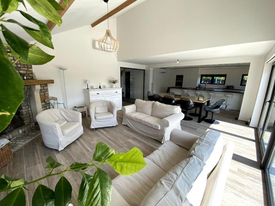 P25 Luxueuze villa met 5 kamers voor 10 personen, 760m van strand met garage en tuin