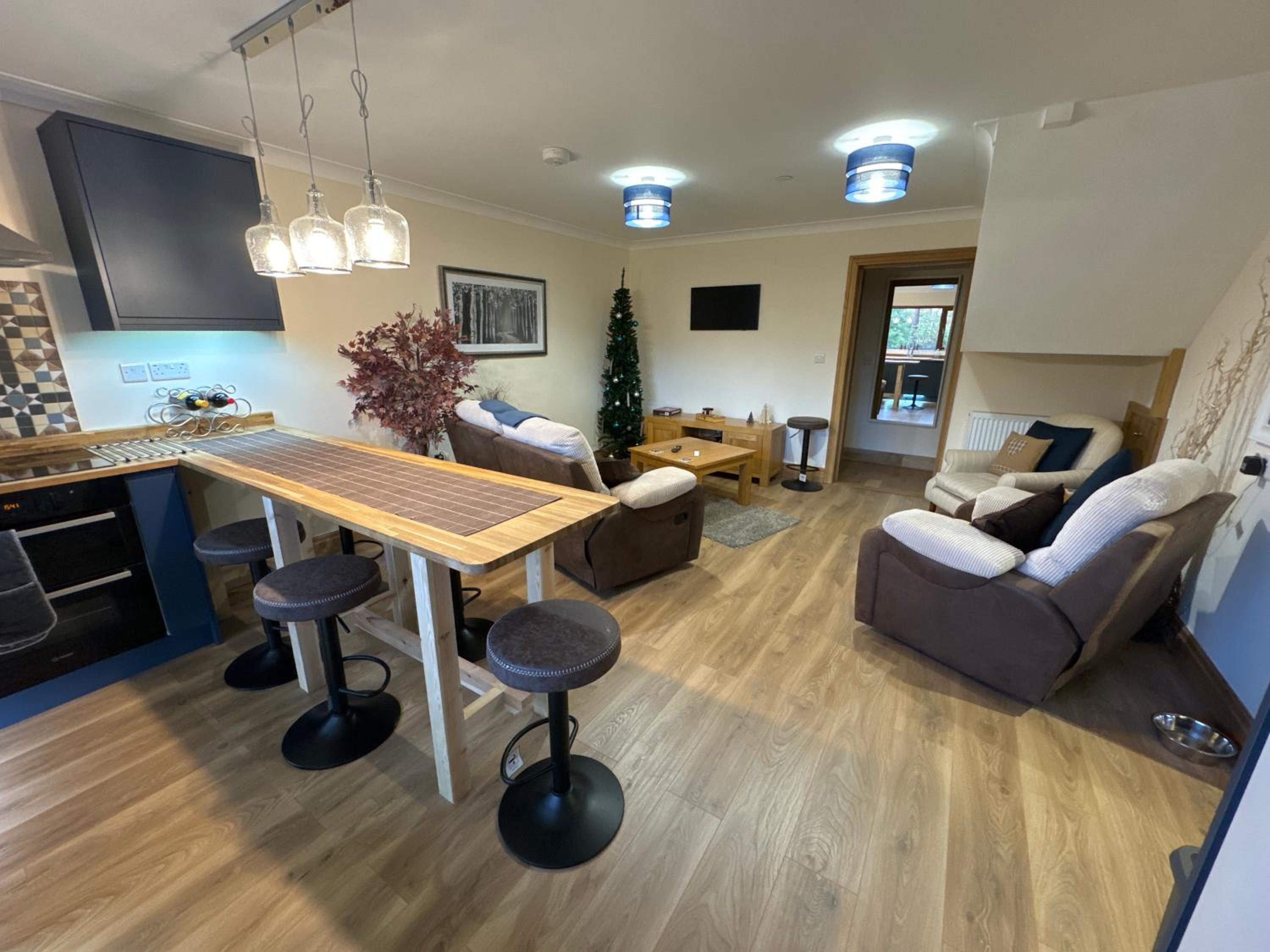 New city flat, 3 x double bed en-suite bedrooms, private kitchen & lounge, free private parking & own workspaces view 5