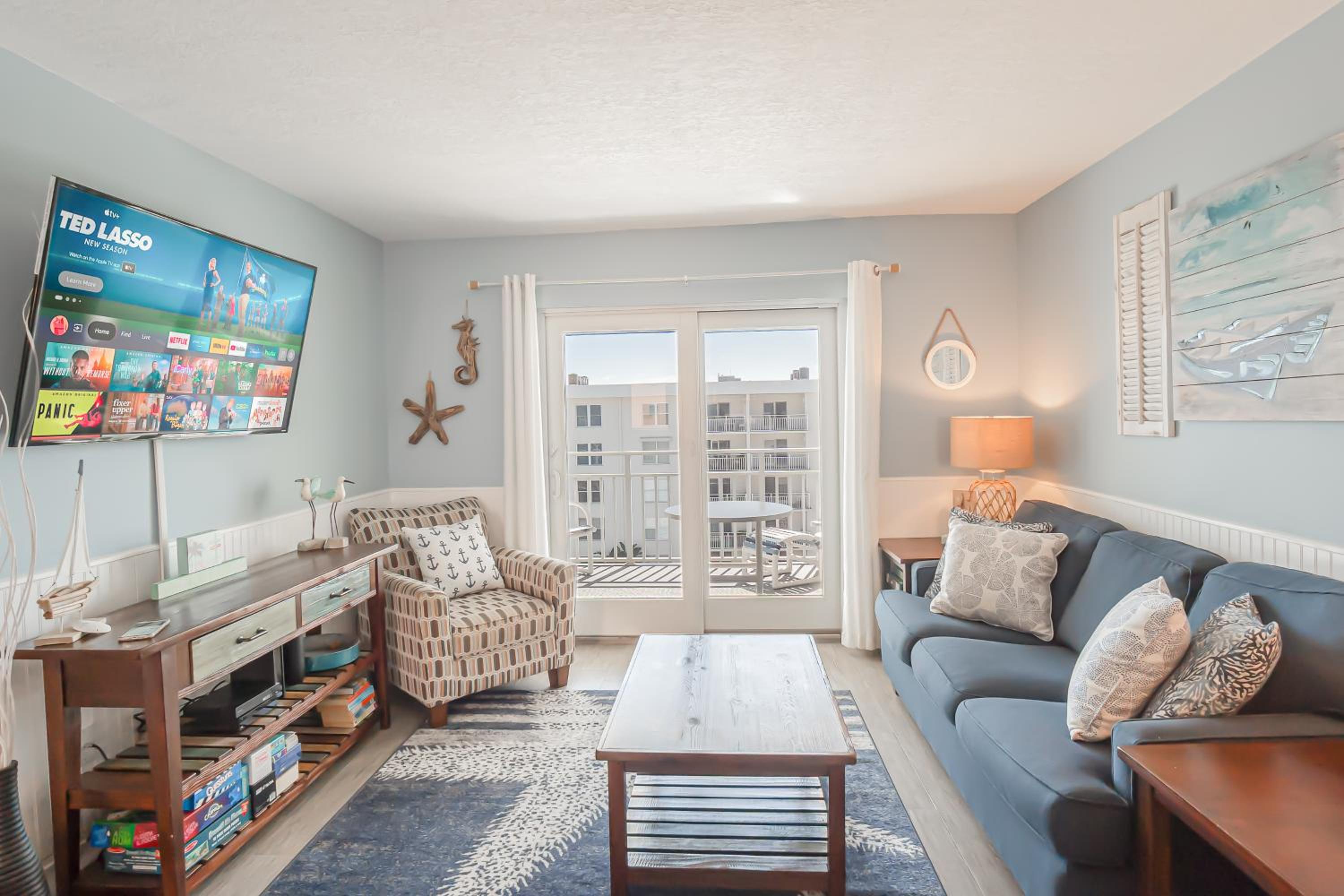 Top Floor with Ocean and Pool Views Located on No-Drive Beach