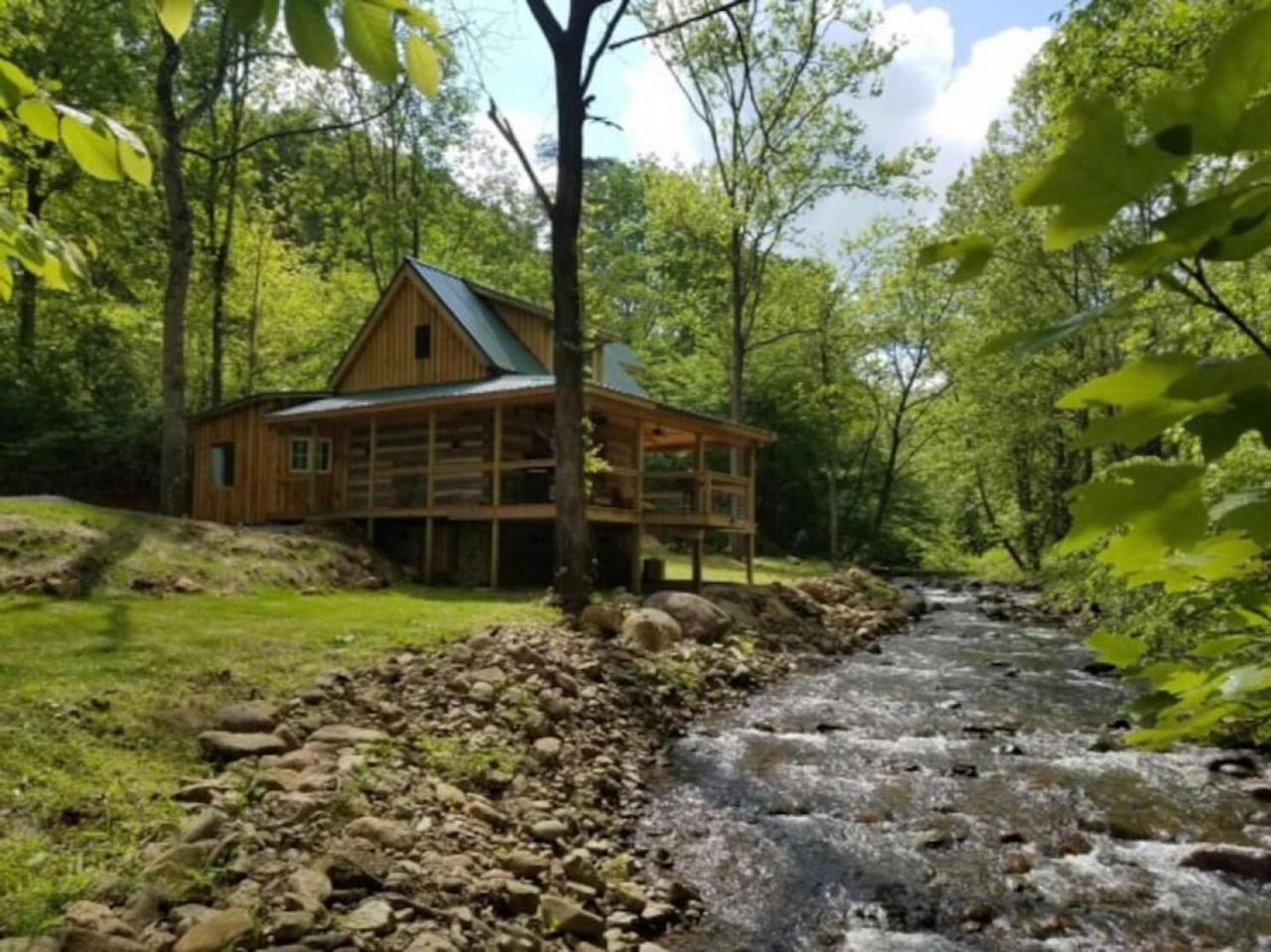 Log Cabin on the River view 2