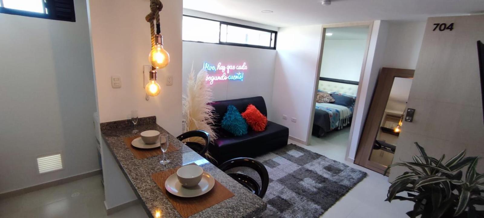 Loft compacto con parqueadero y zona de trabajo