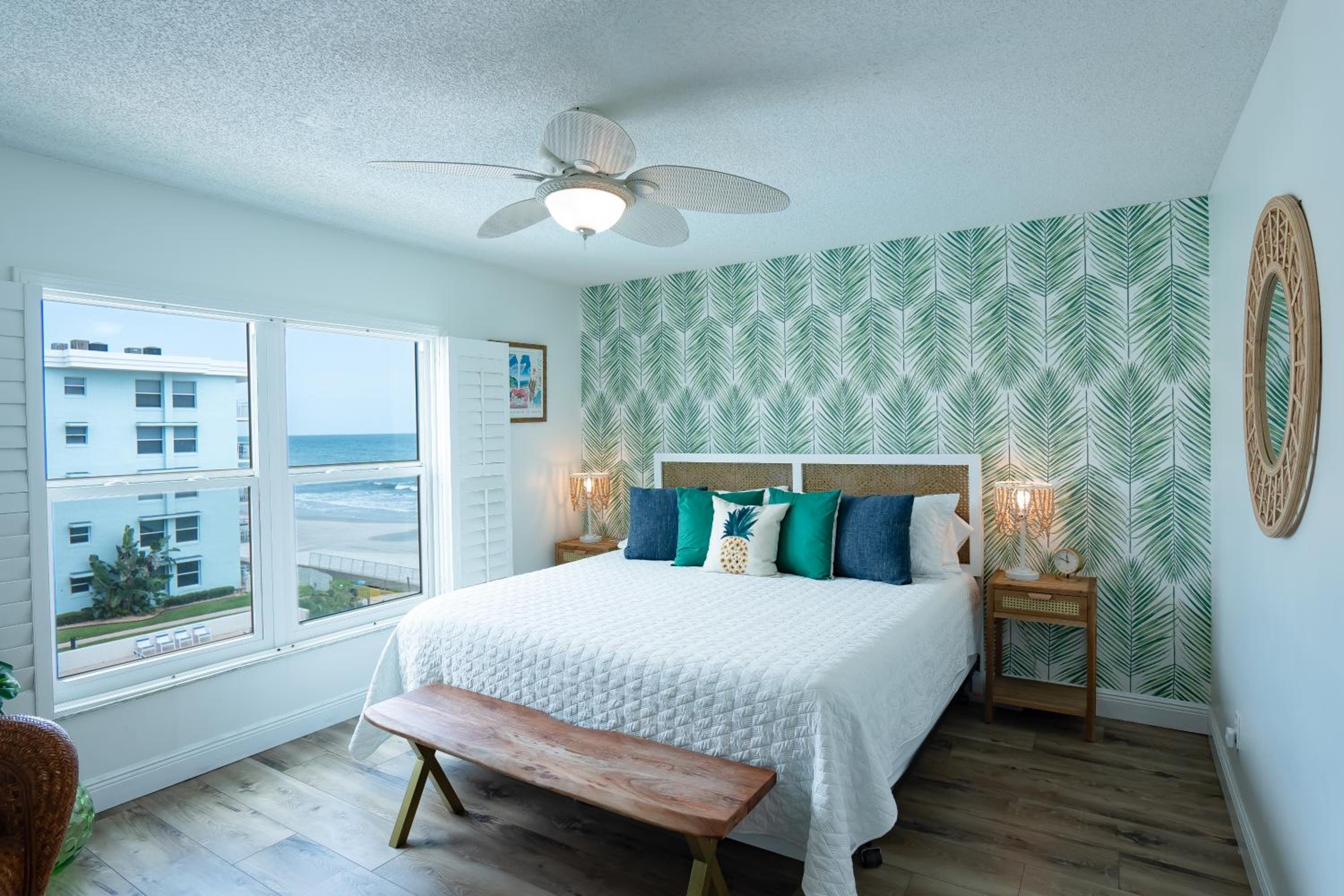 Stunning coastal condo with ocean and pool views from the balcony!