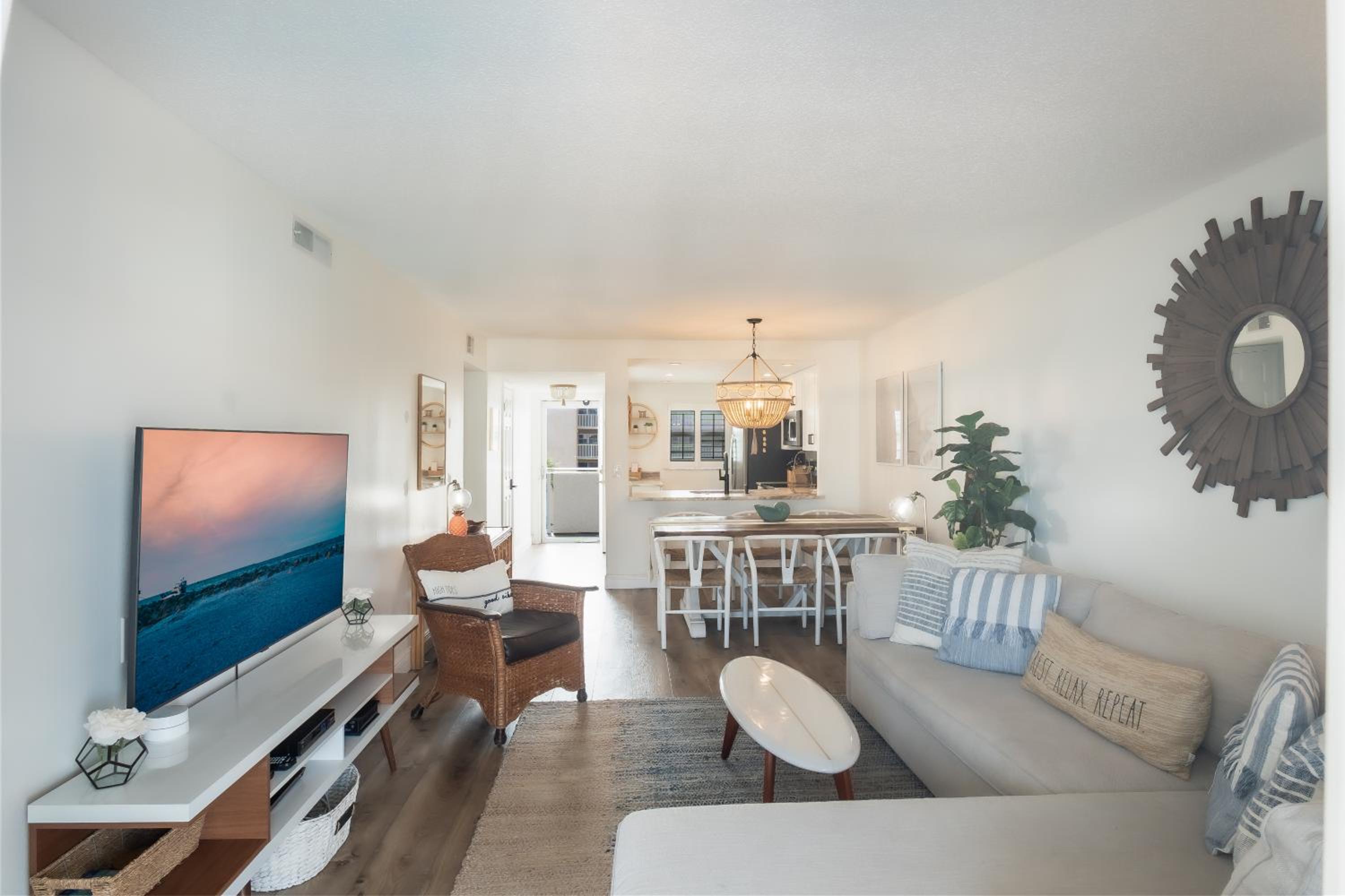 Stunning coastal condo with ocean and pool views from the balcony!