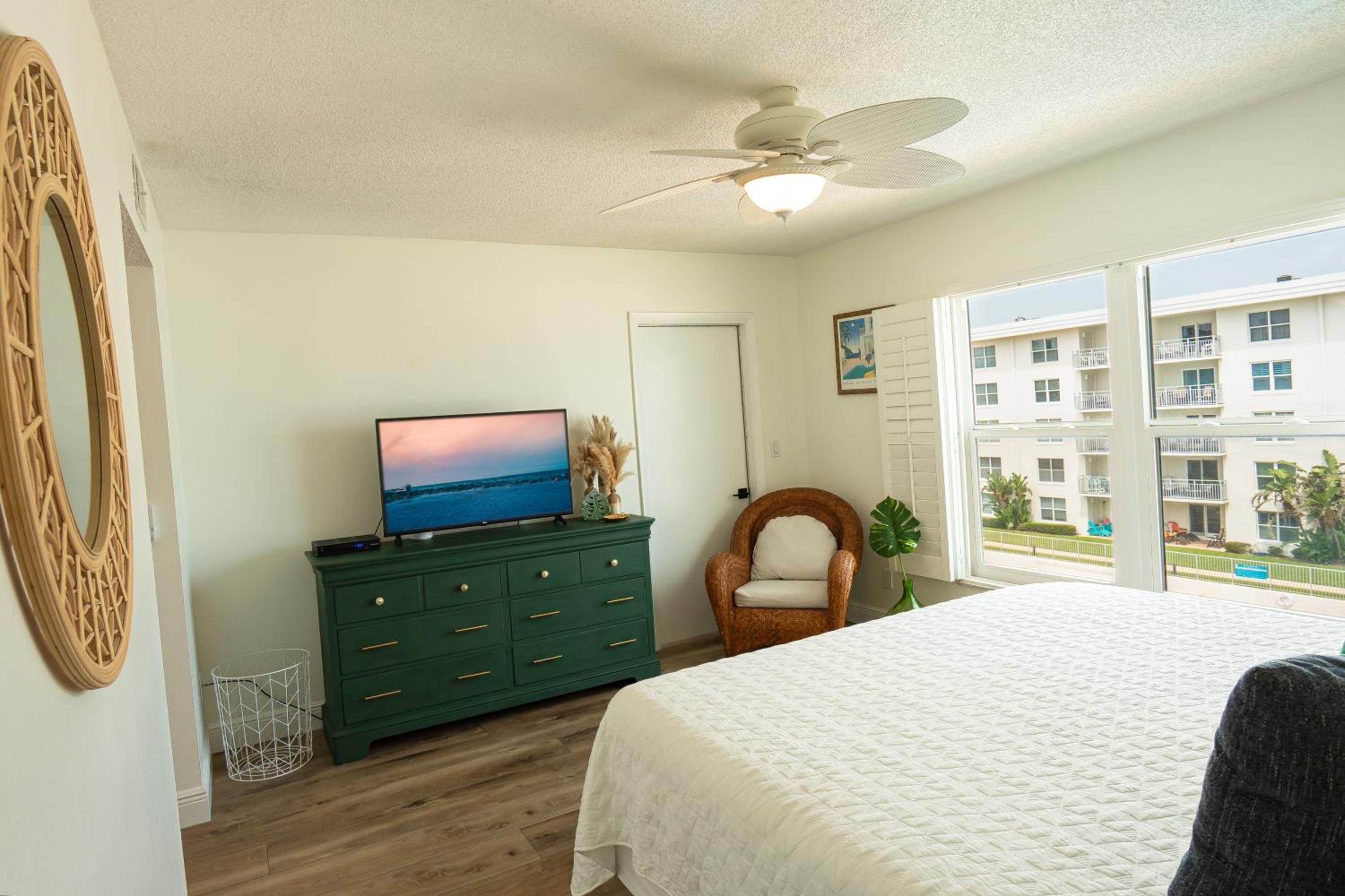 Stunning coastal condo with ocean and pool views from the balcony!