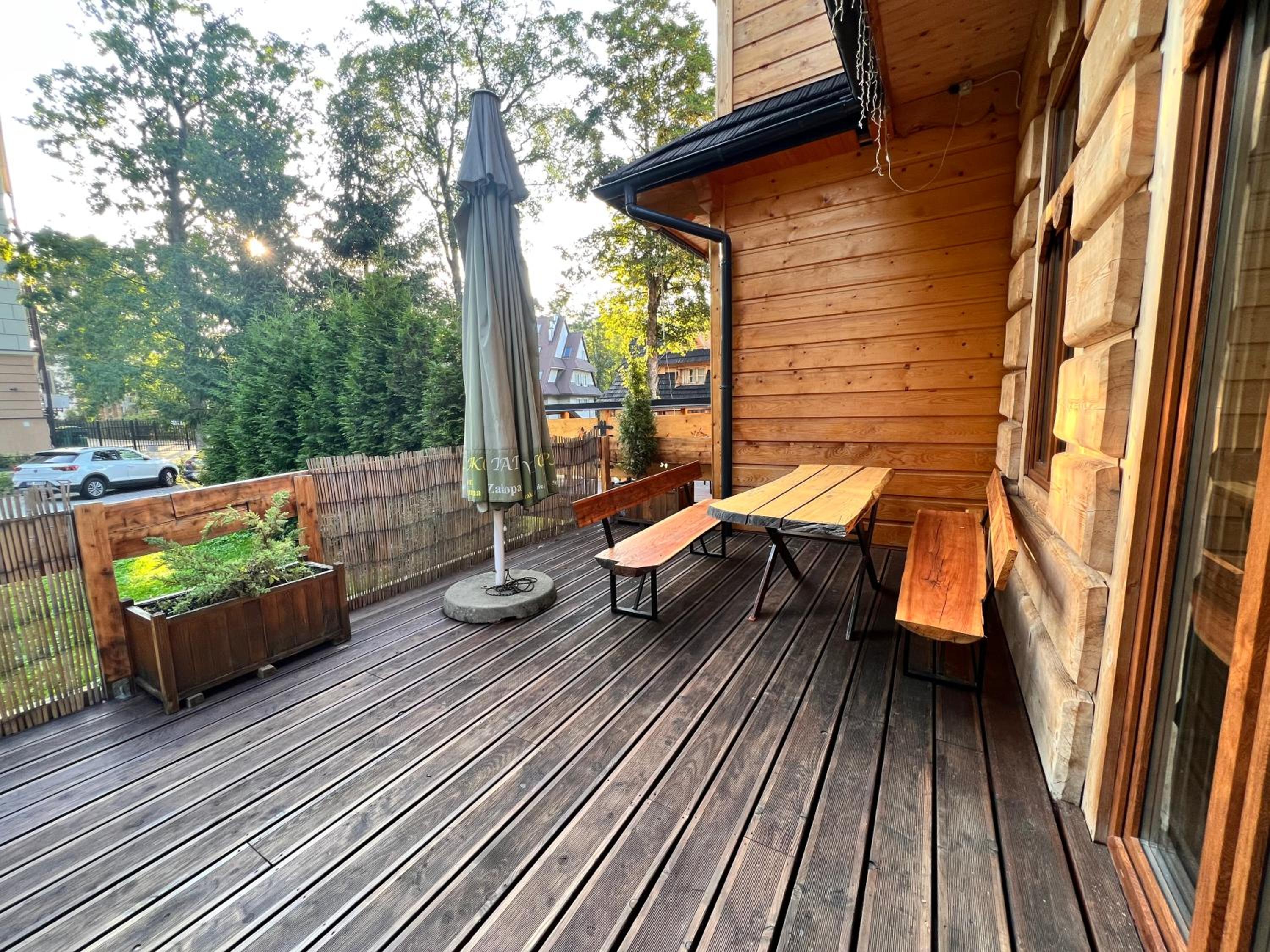 outdoor BBQ area