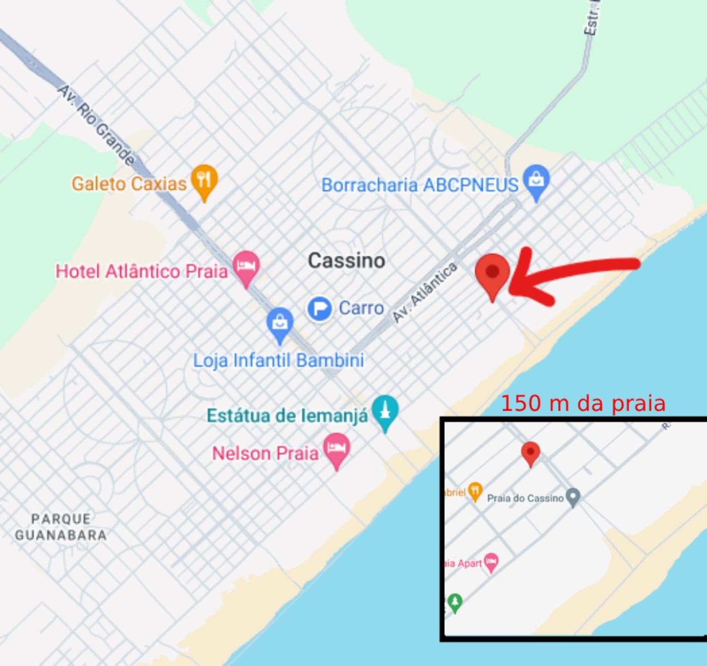 Casa com 2 quartos grandes a 150m da praia