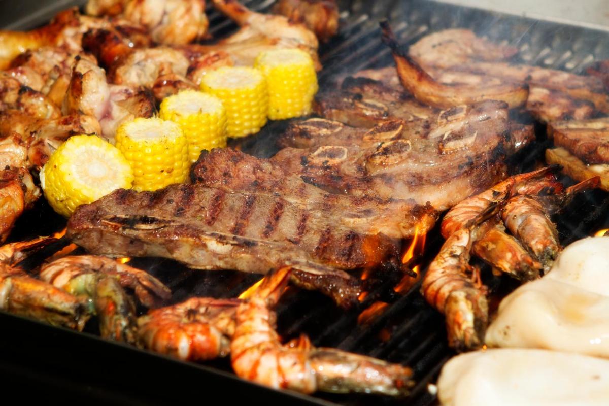 outdoor BBQ area