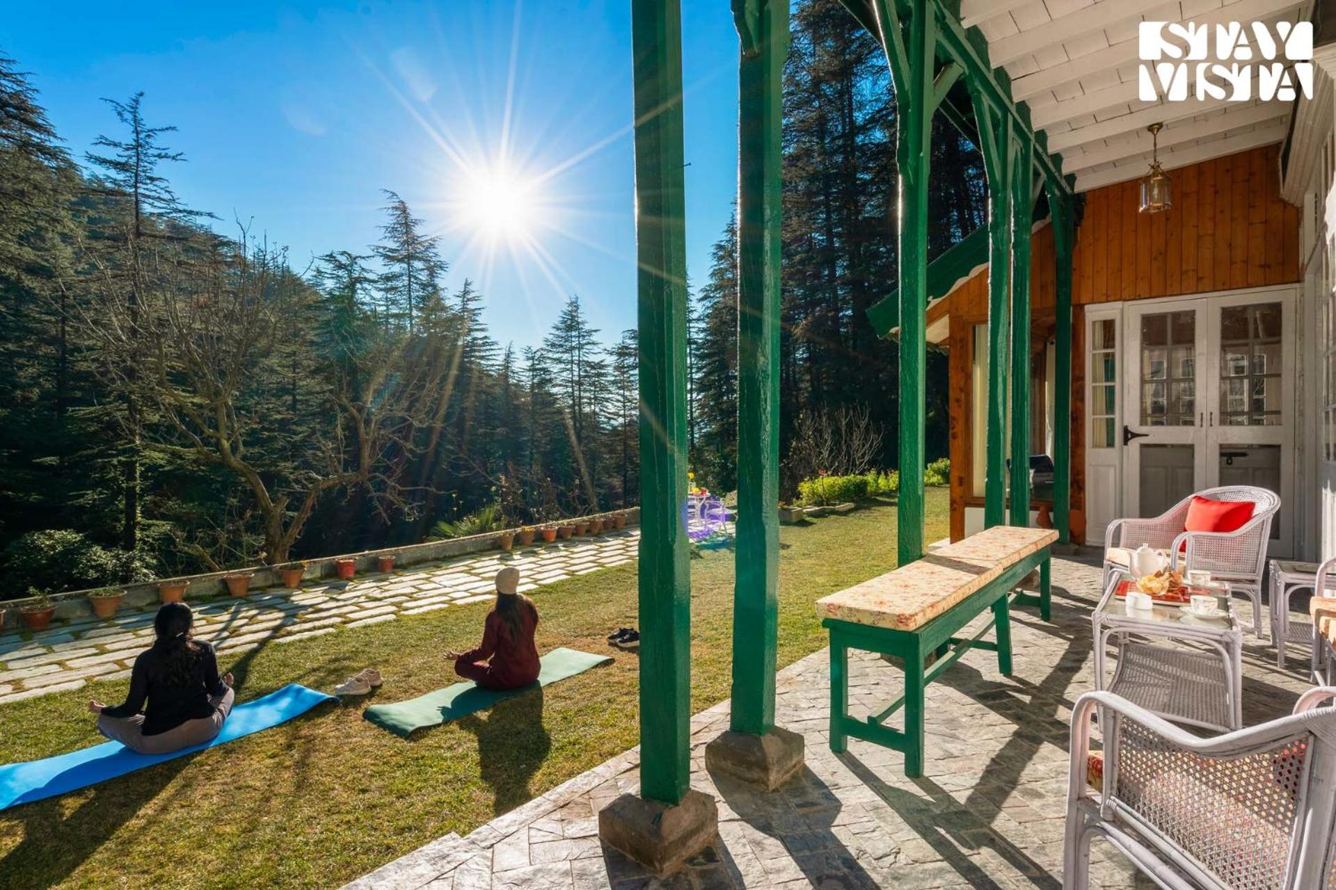 StayVista at Dimple Lodge with Private Lawn & Forest View view 5