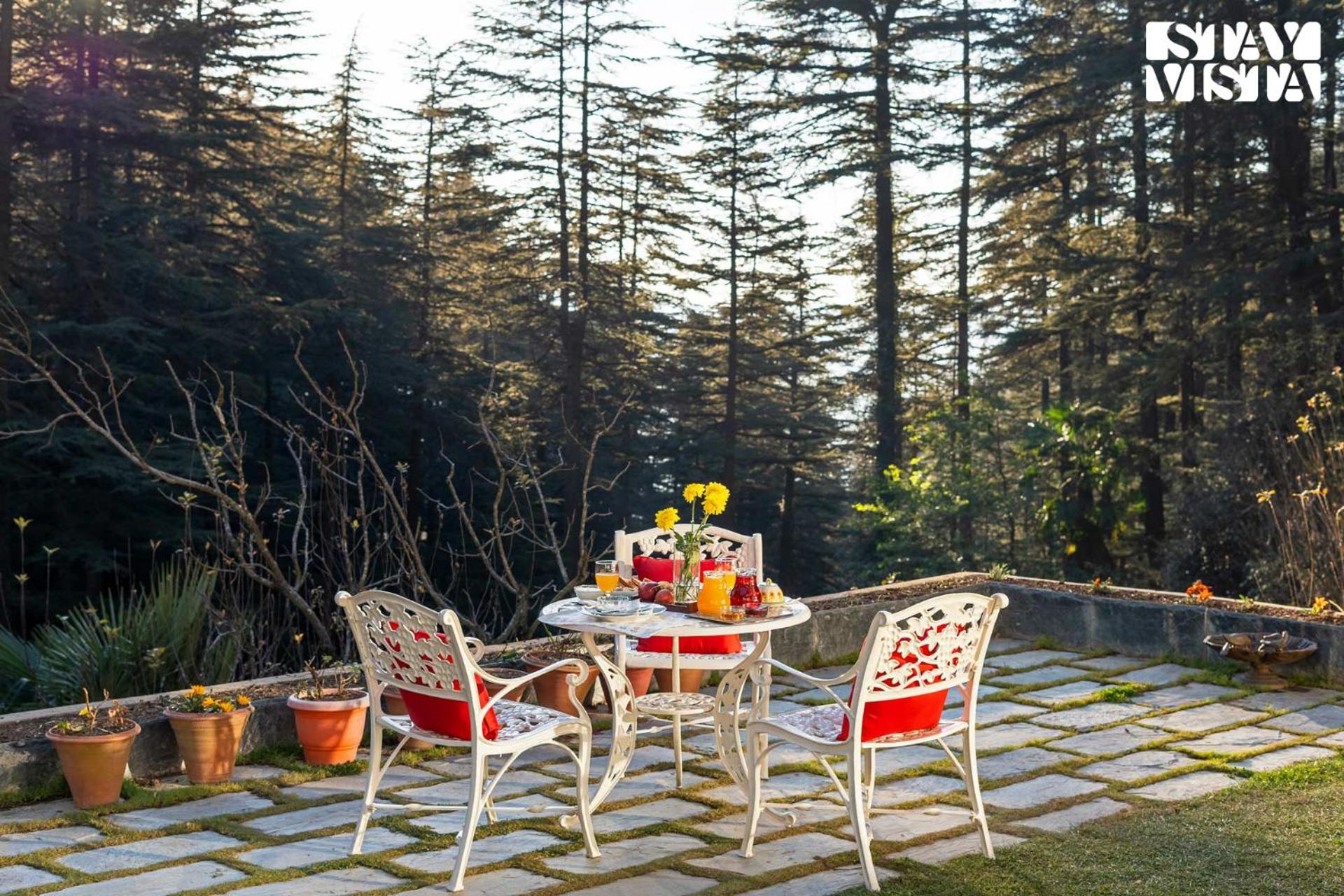 StayVista at Dimple Lodge with Private Lawn & Forest View view 4