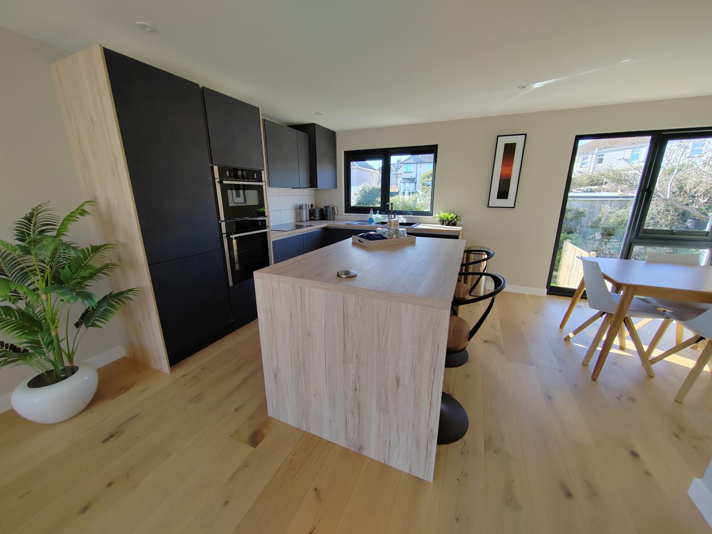 Modern open plan house, sea views and hot tub view 3