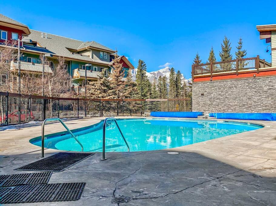 Canmore Mountain view loft apartment heated outdoor pool