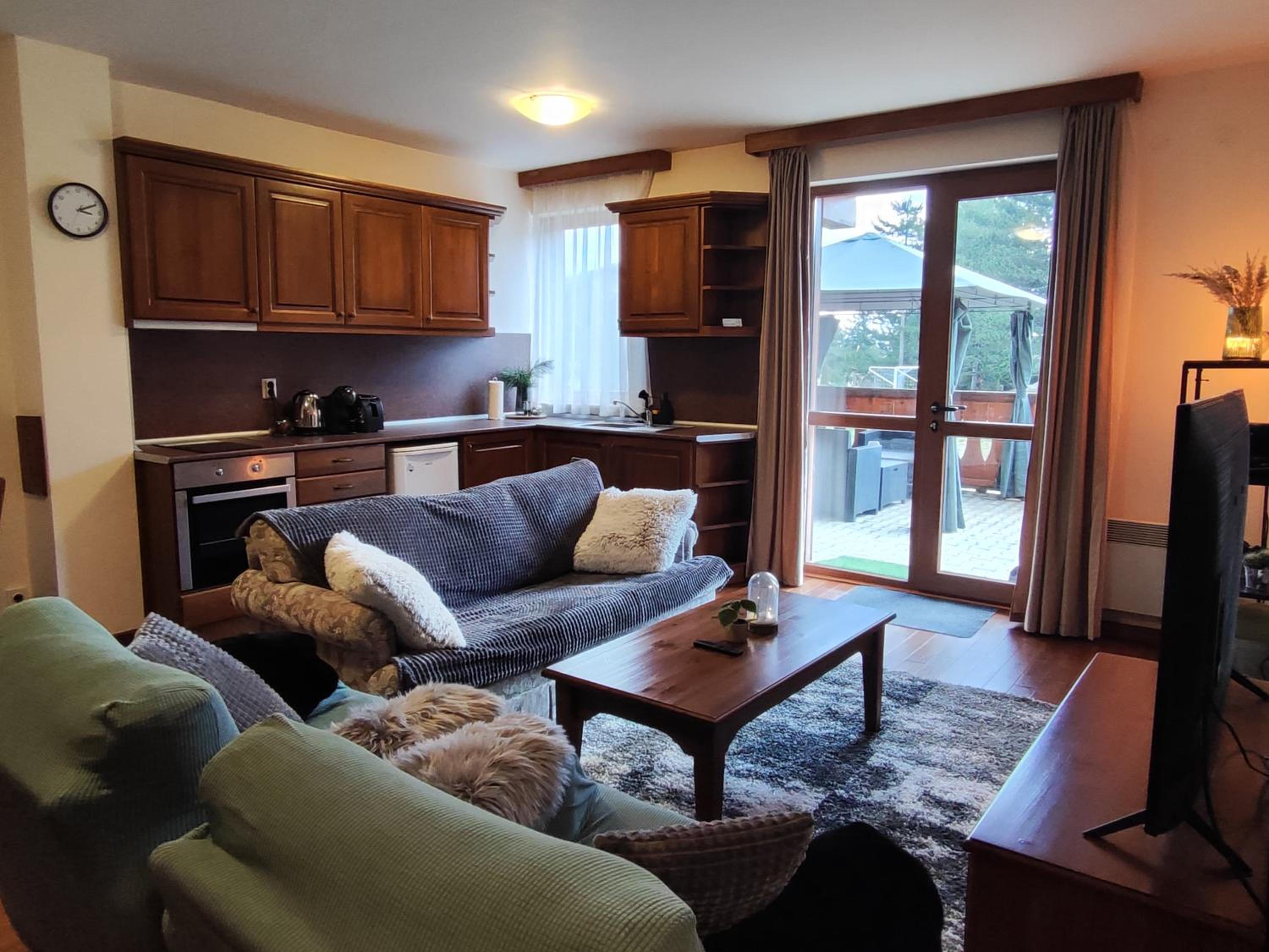 Stylish wooden apartment with terrace in Pirin Golf Hotel&Spa Complex