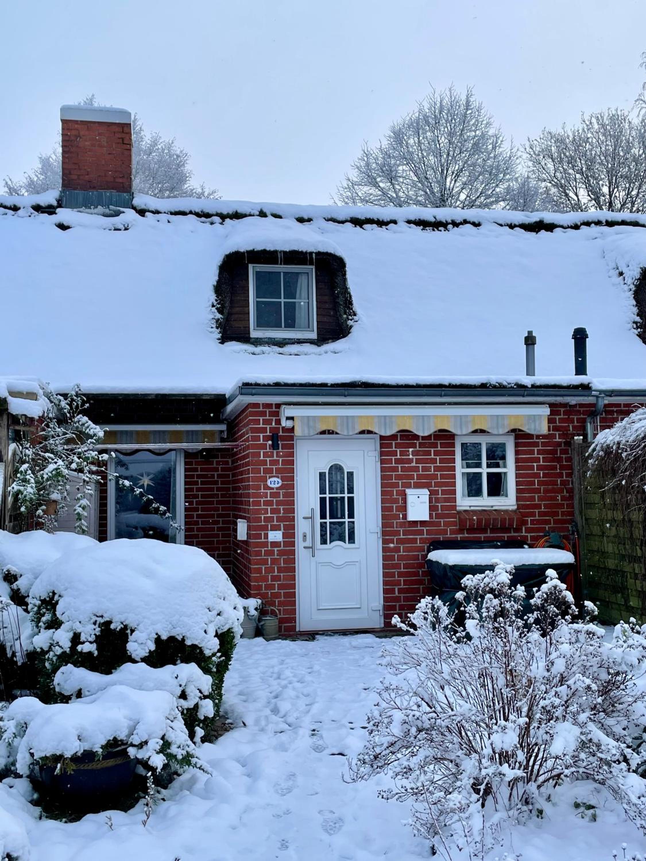 Reetdachhaus in Seenähe, Ruhige Lage, Kamin & Terrasse