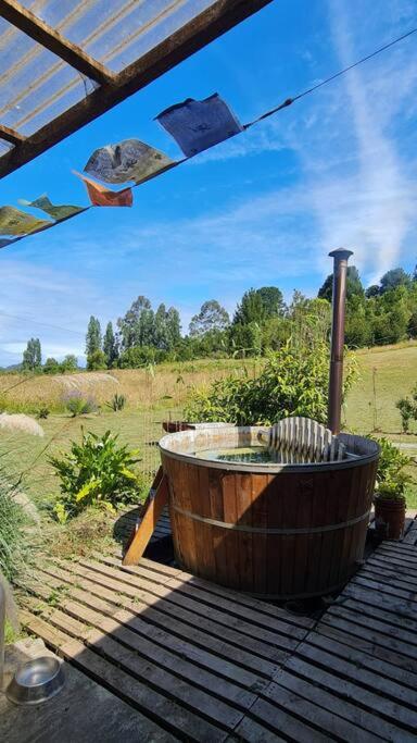 Cabaña acogedora con tinaja privada y vista al volcán, Puerto Octay