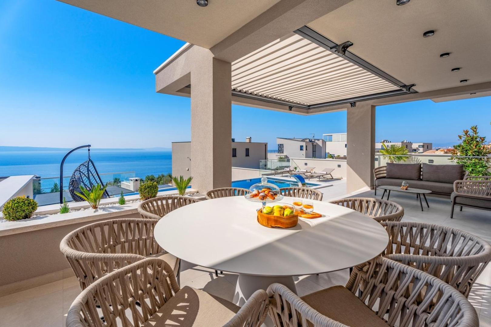 Luxury 5-bedroom villa Princess Korina with heated pool, pool table, sauna, a hot-tub view 5