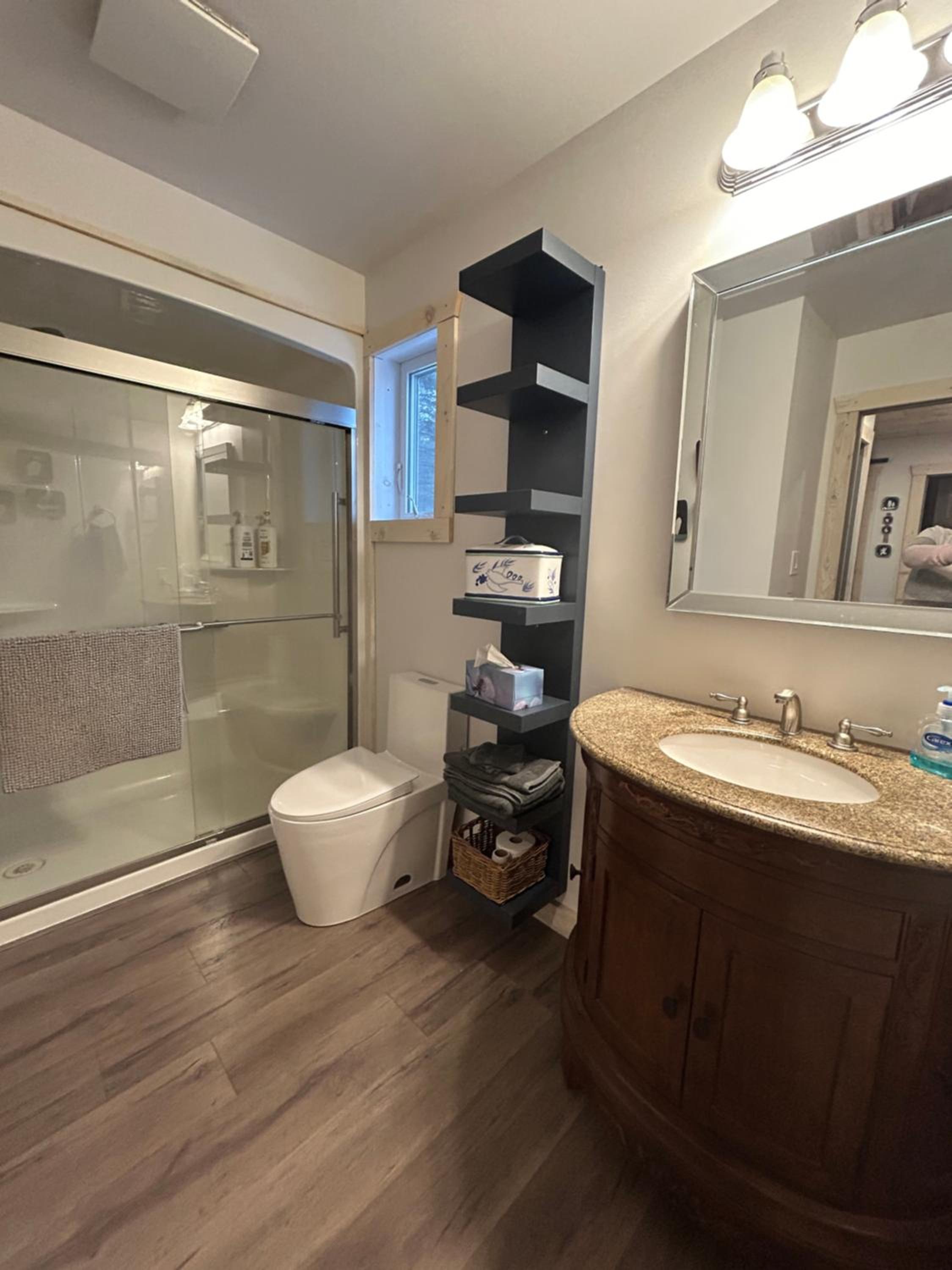 New build, luxurious, 4 plus bedrooms, 2 and a half baths, waterfront chalet, SNOWMOBILE trail access, ample parking & ICE FISHING SHACK