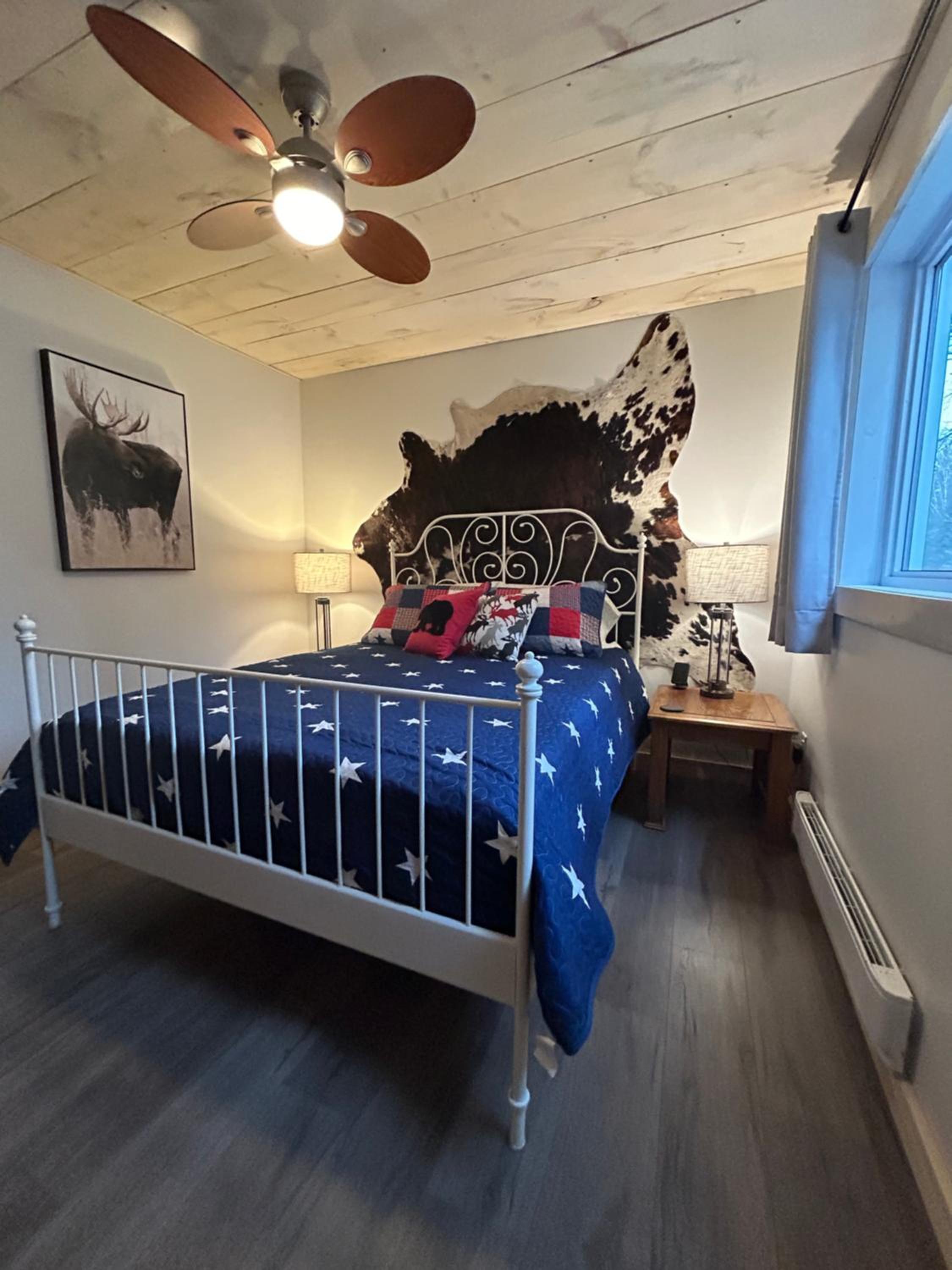 New build, luxurious, 4 plus bedrooms, 2 and a half baths, waterfront chalet, SNOWMOBILE trail access, ample parking & ICE FISHING SHACK