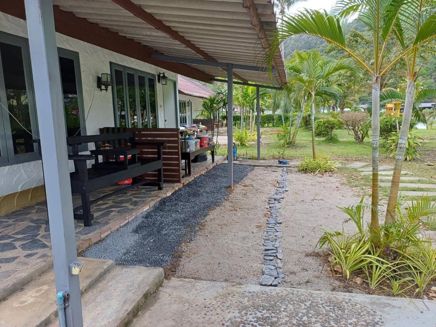 outdoor BBQ area