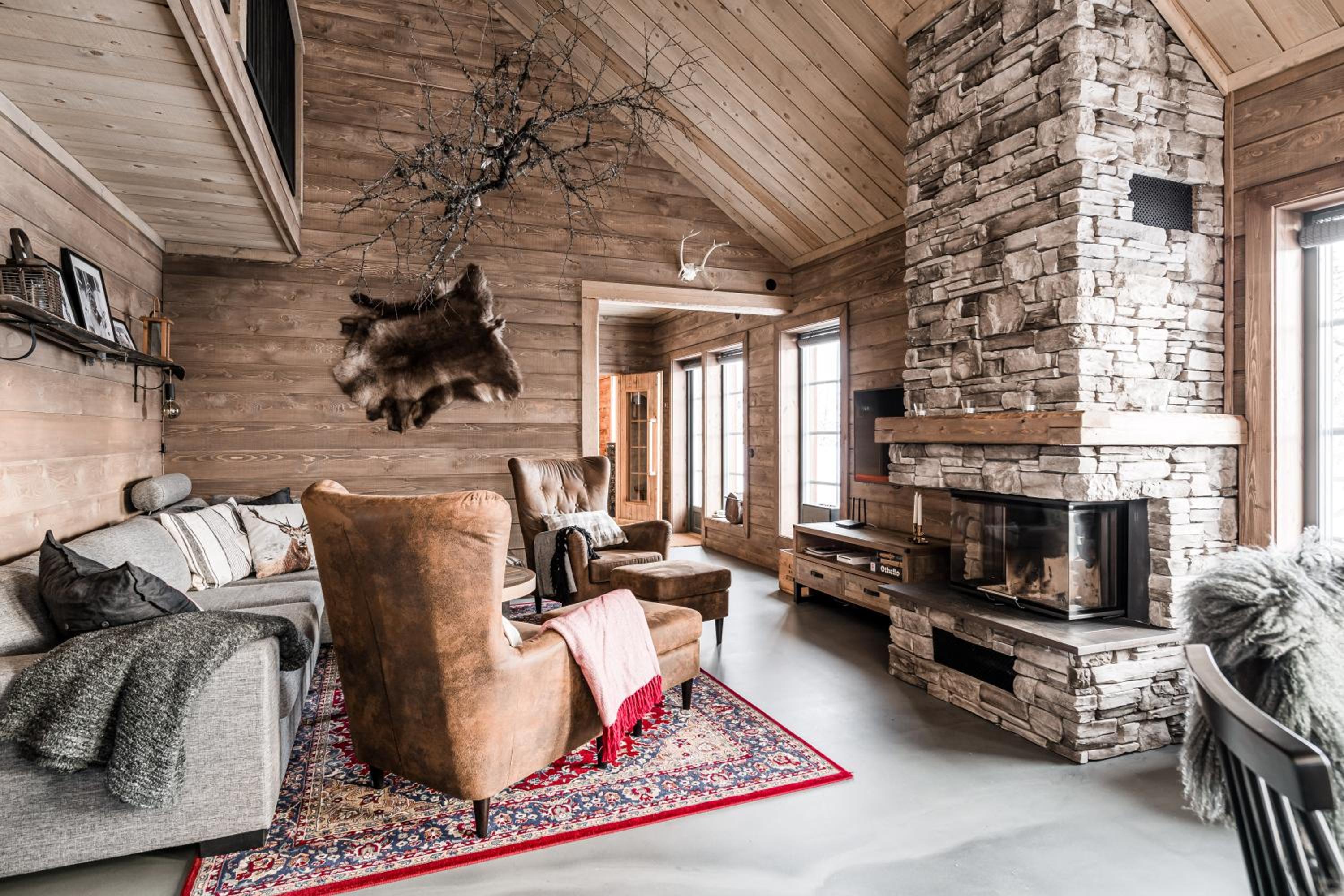 Luxurious cottage with sauna overlooking mountains