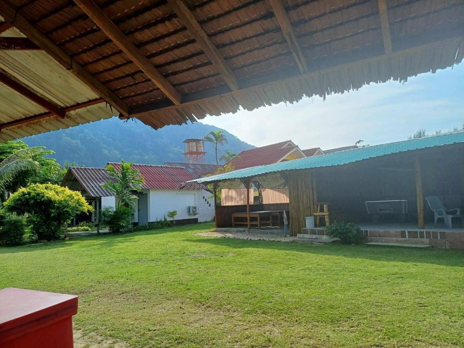 outdoor BBQ area