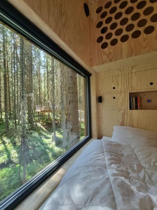 Treetop Ekne - Hytte i skogen med hengebru view 5