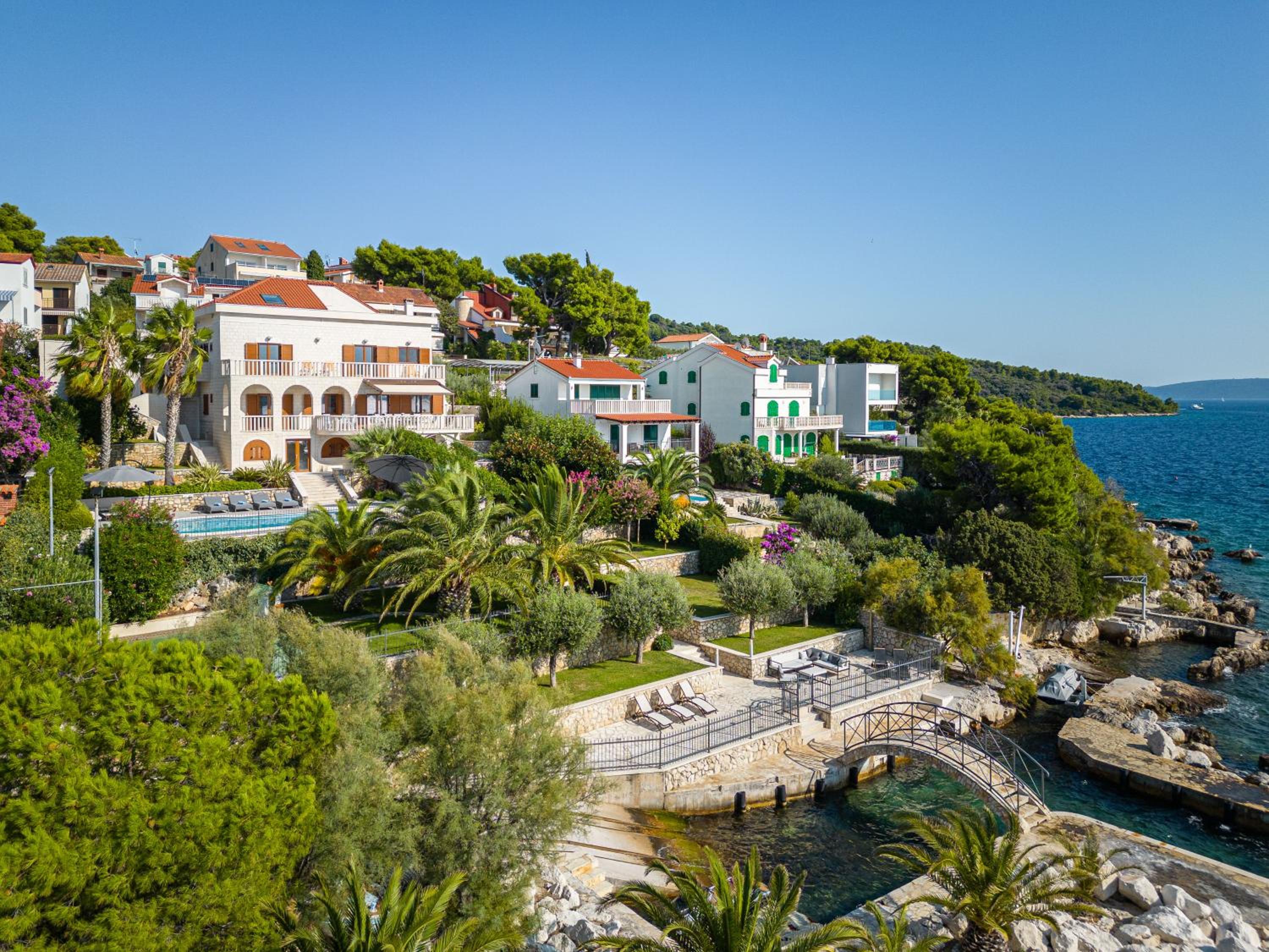 Luxury Sunset Villa Trogir Private Beach view 4