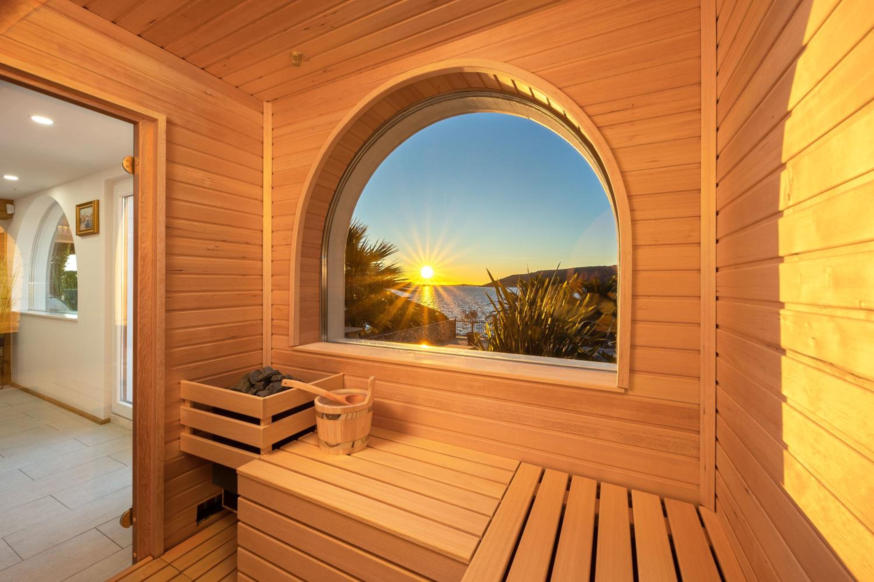 Luxury Sunset Villa Trogir Private Beach view 5
