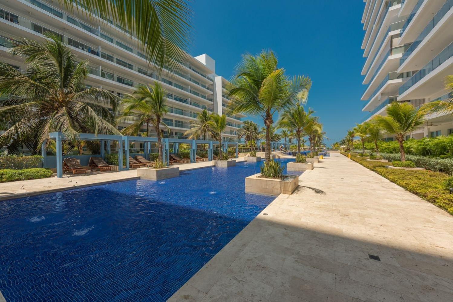 Oceanfront condominium with direct access to the beach.