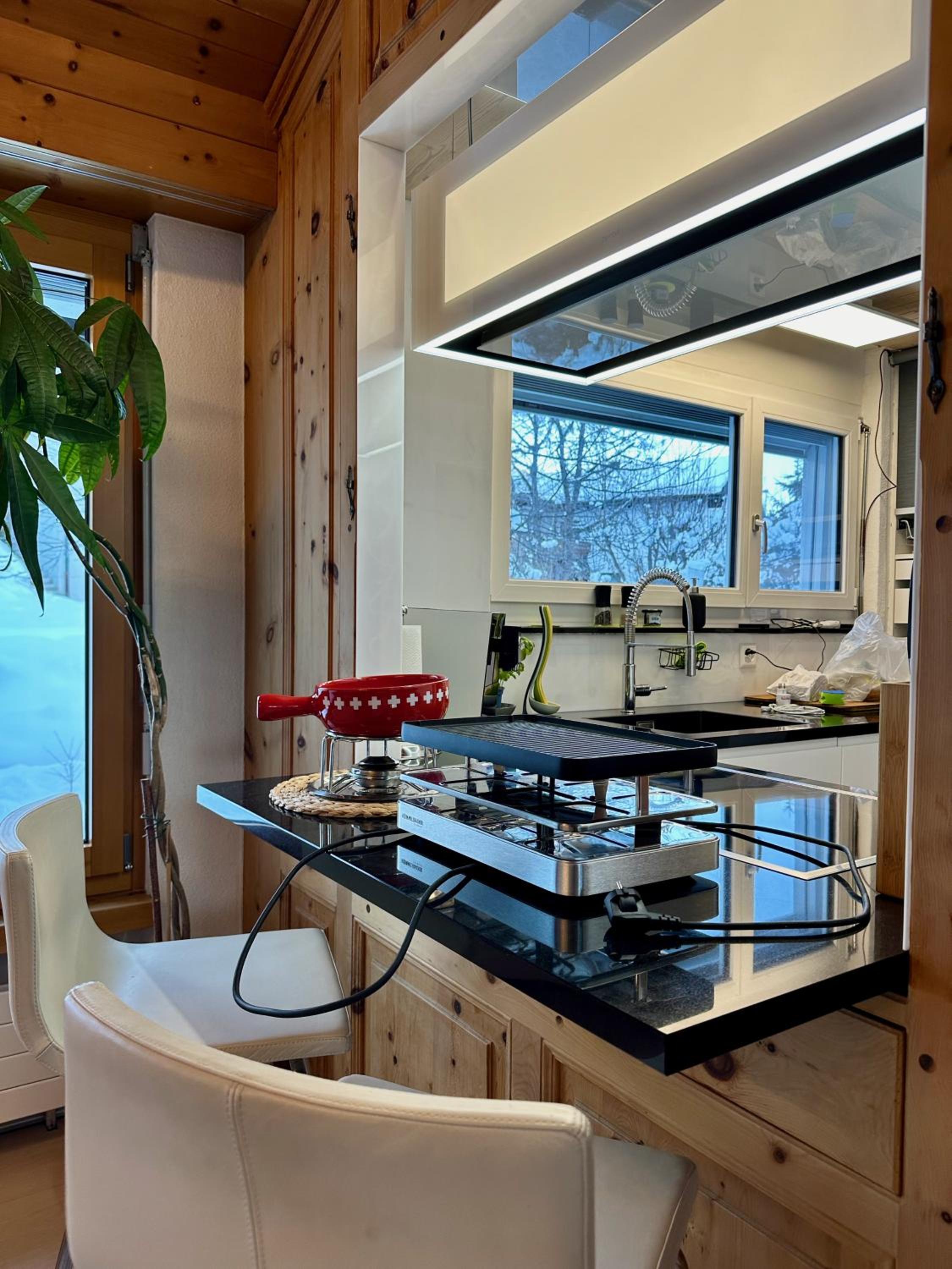 Chasa Stefania, modernes Engadiner Haus mit Wellness und Sauna