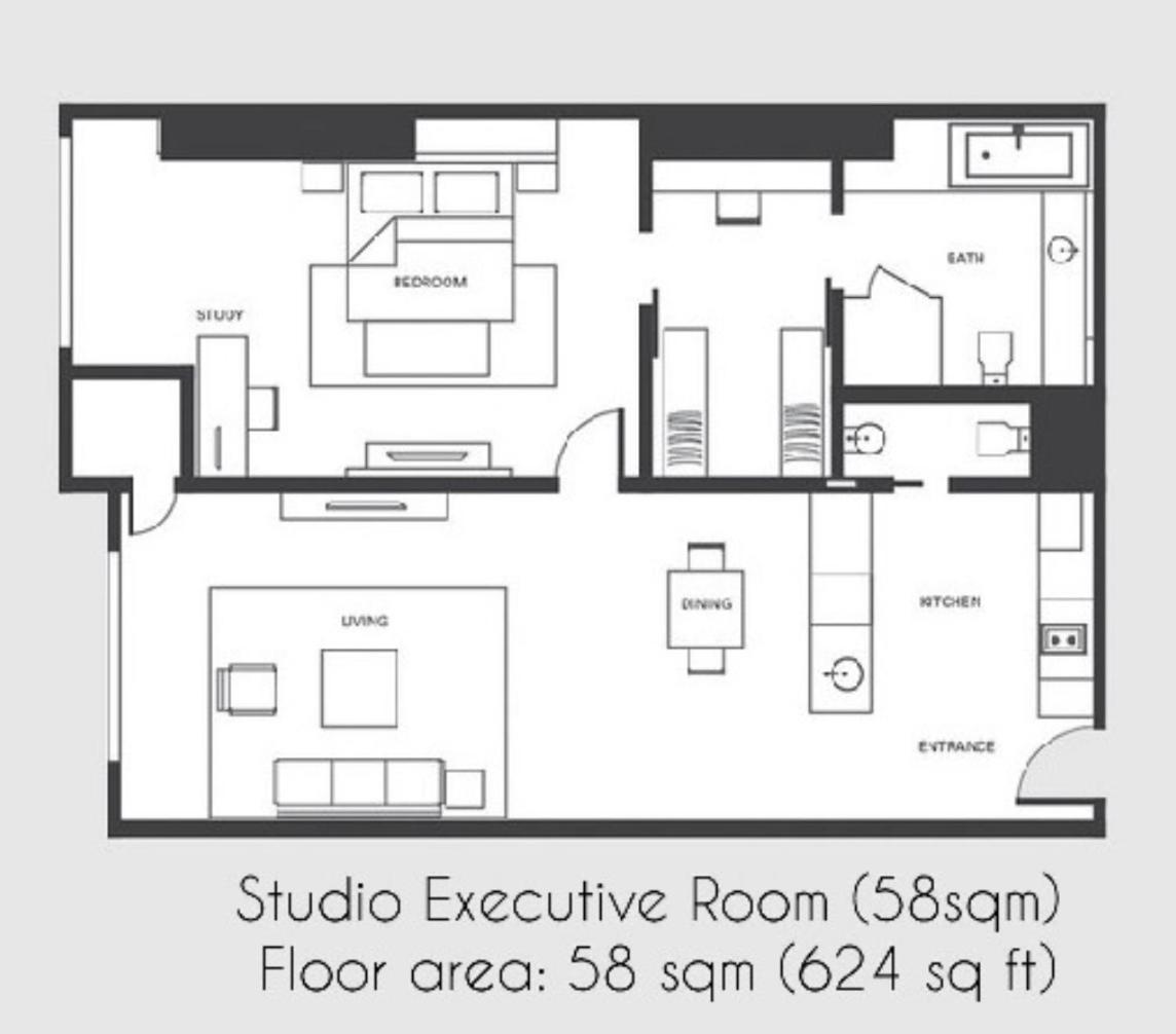 KLCC VIEW - Executive One Bedroom Suite with Wifi & Netflix
