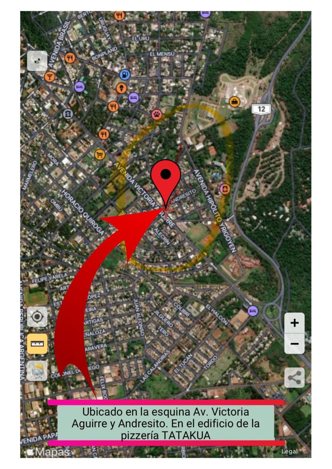 Depto dos habitaciones sobre avenida principal en Cataratas del Iguazú, con wifi