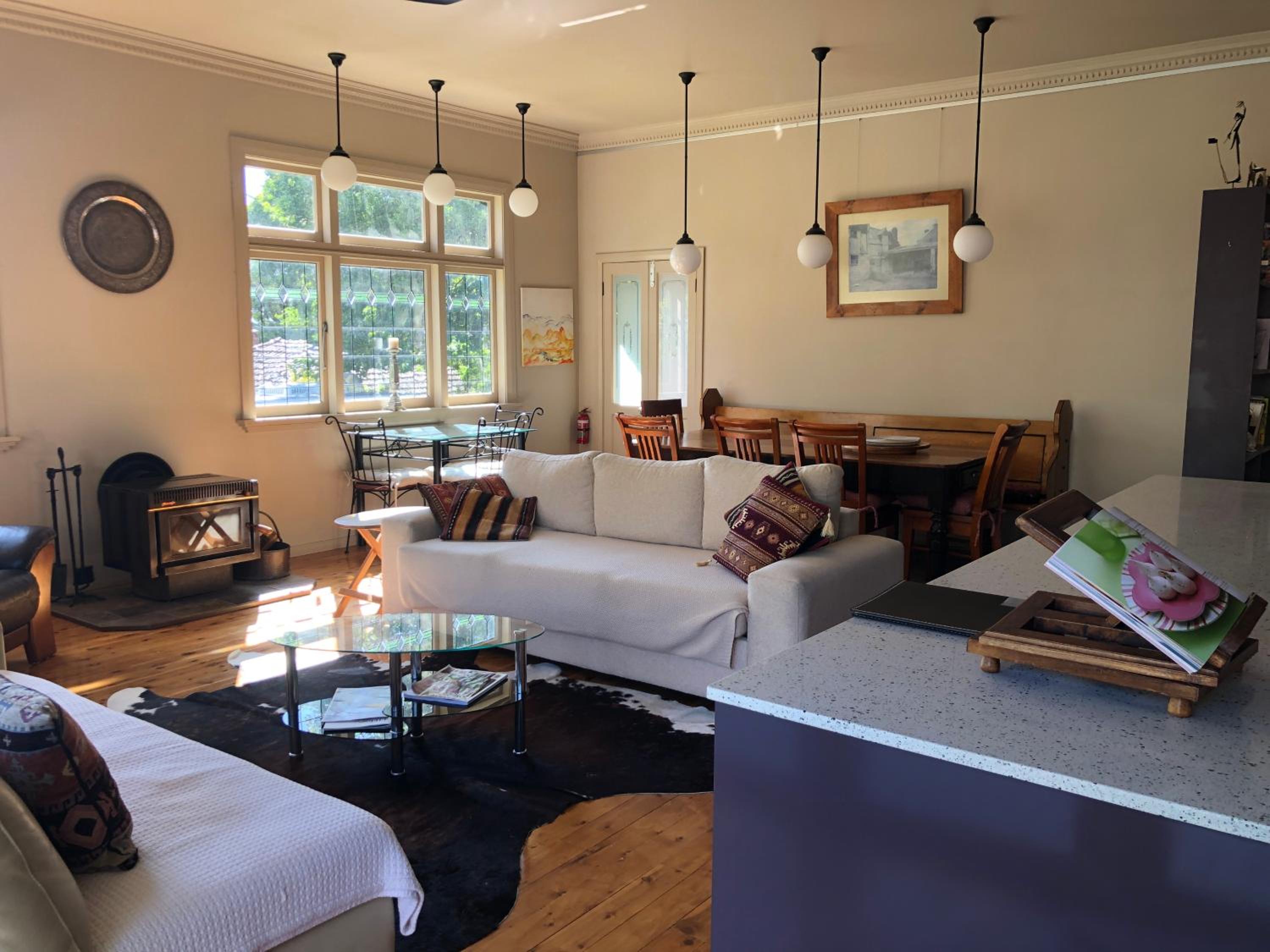 Kimberley Blue West Wing Sunny Decks Cosy Fire