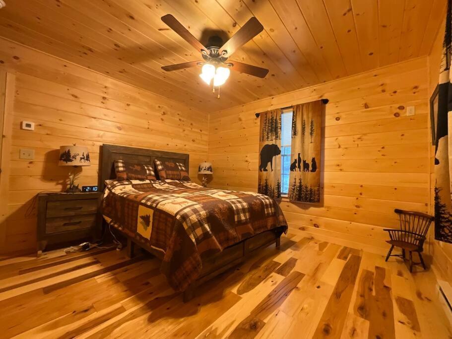 New mountainside log cabin view 5