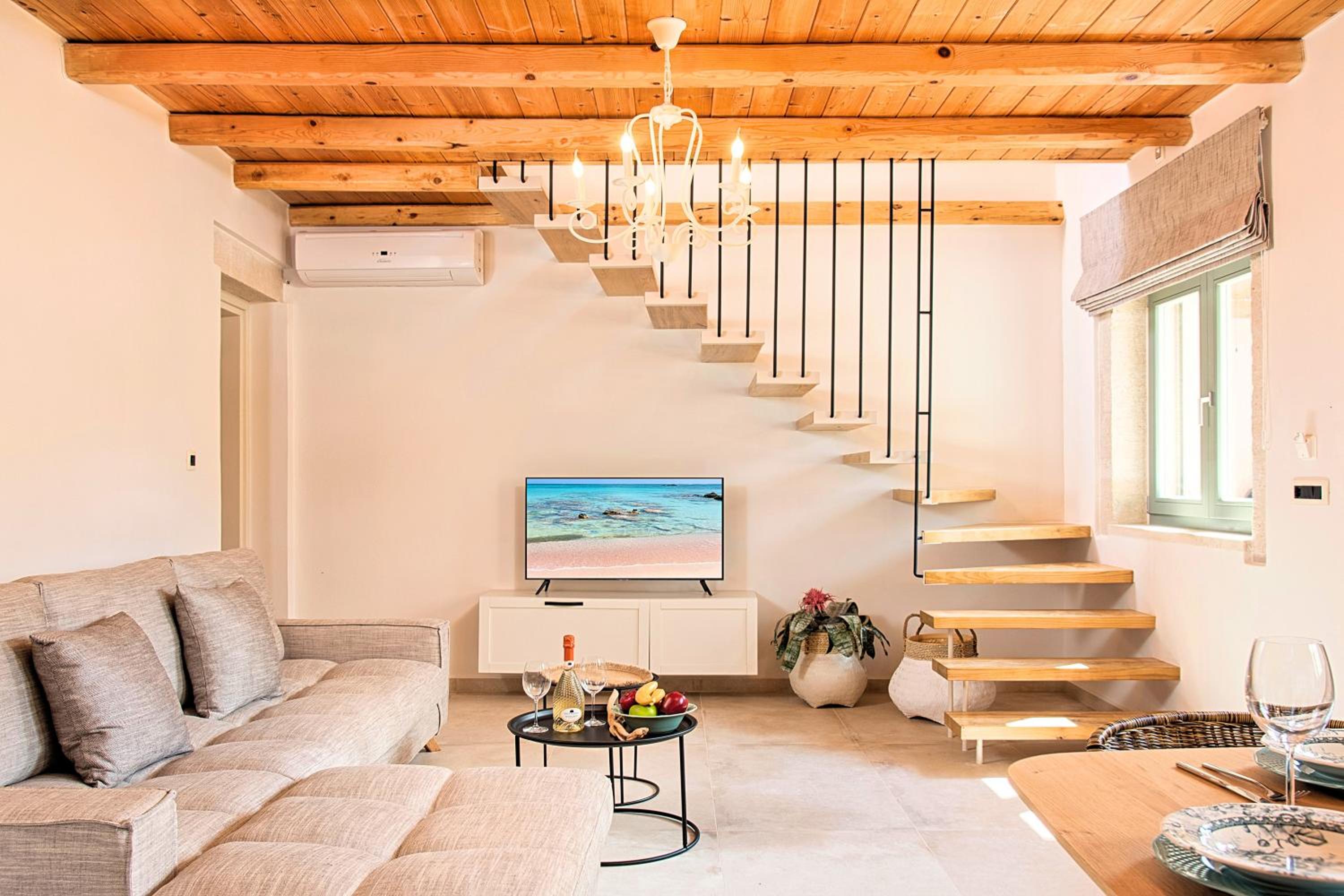 Villa Mirage Kournas Rooftop Sunset by Posarelli