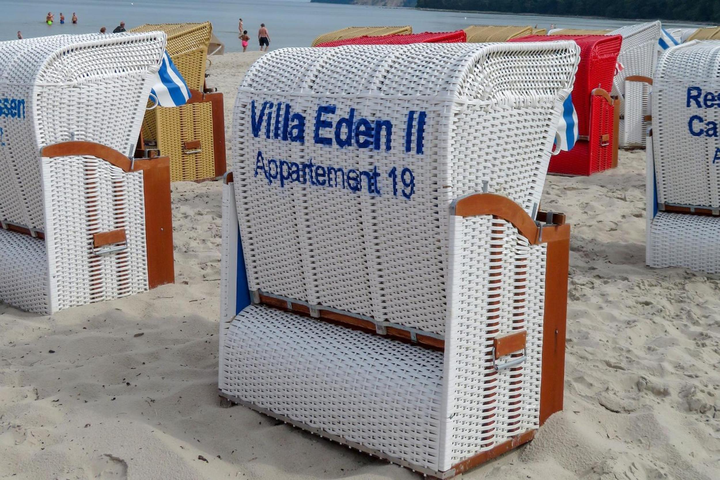 Ferienwohnung 19 Villa Eden mit Strandkorb