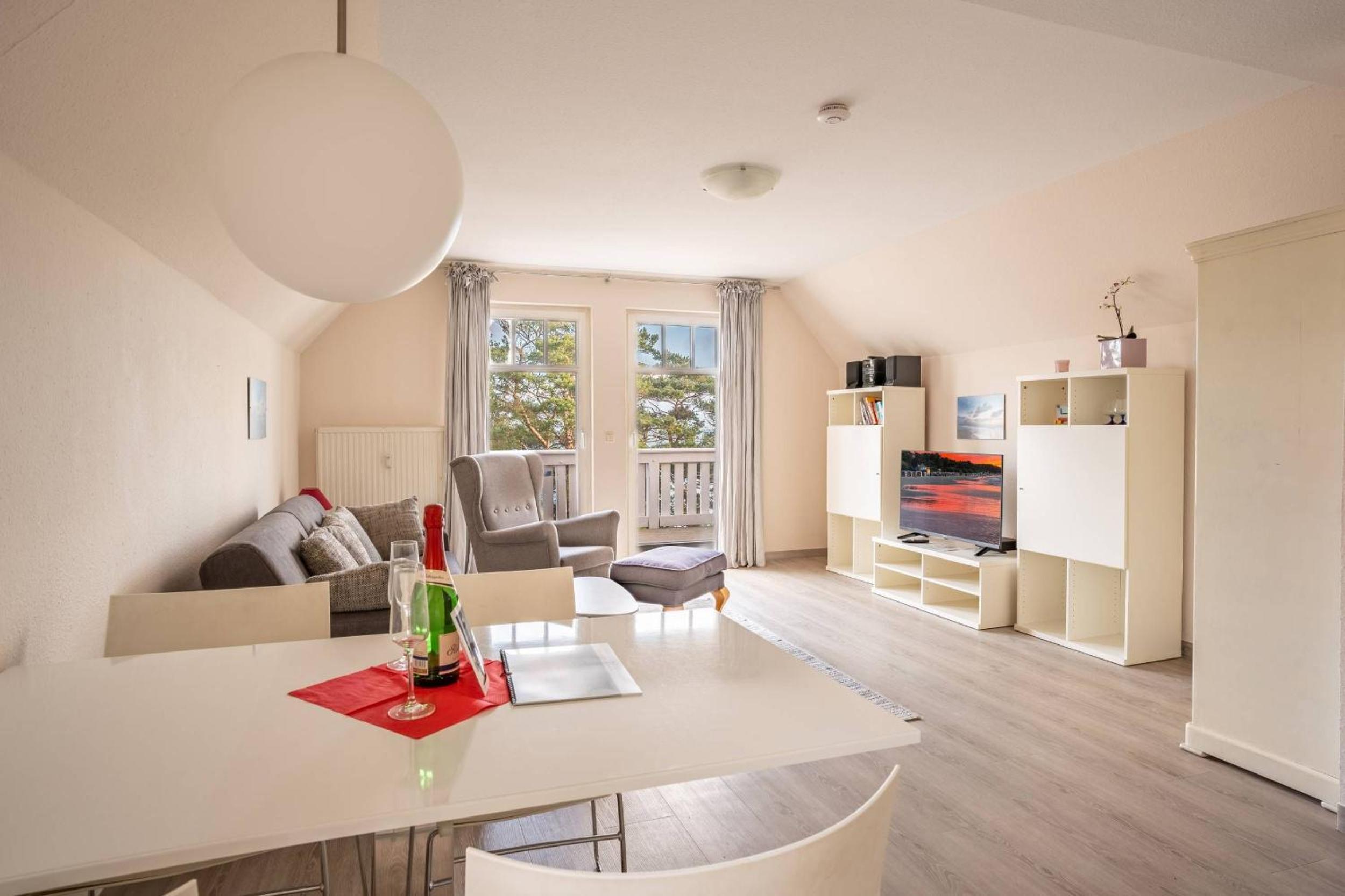 Villa Strandidyll Apartment 16, Balkon mit Meerblick