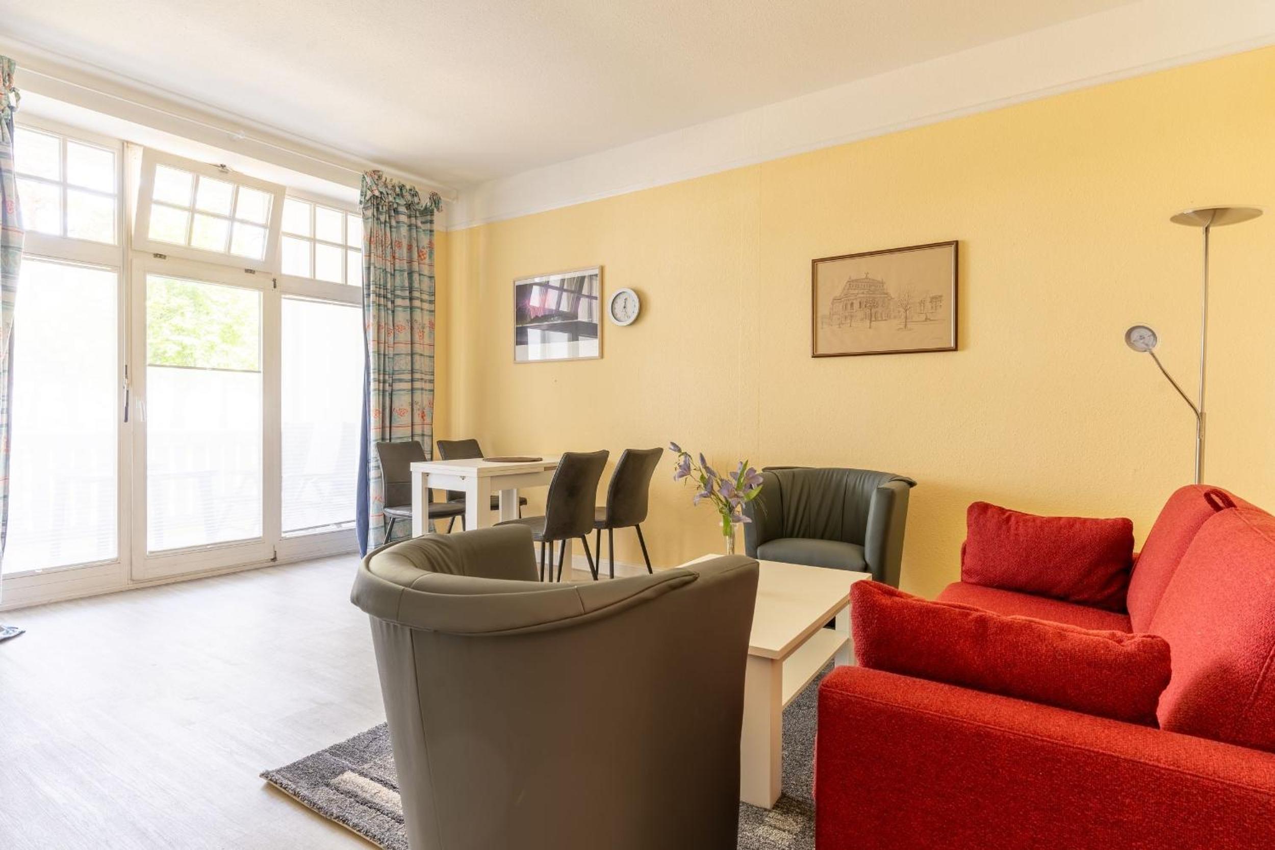 Villa Strandidyll Apartment 3, Balkon mit Meerblick