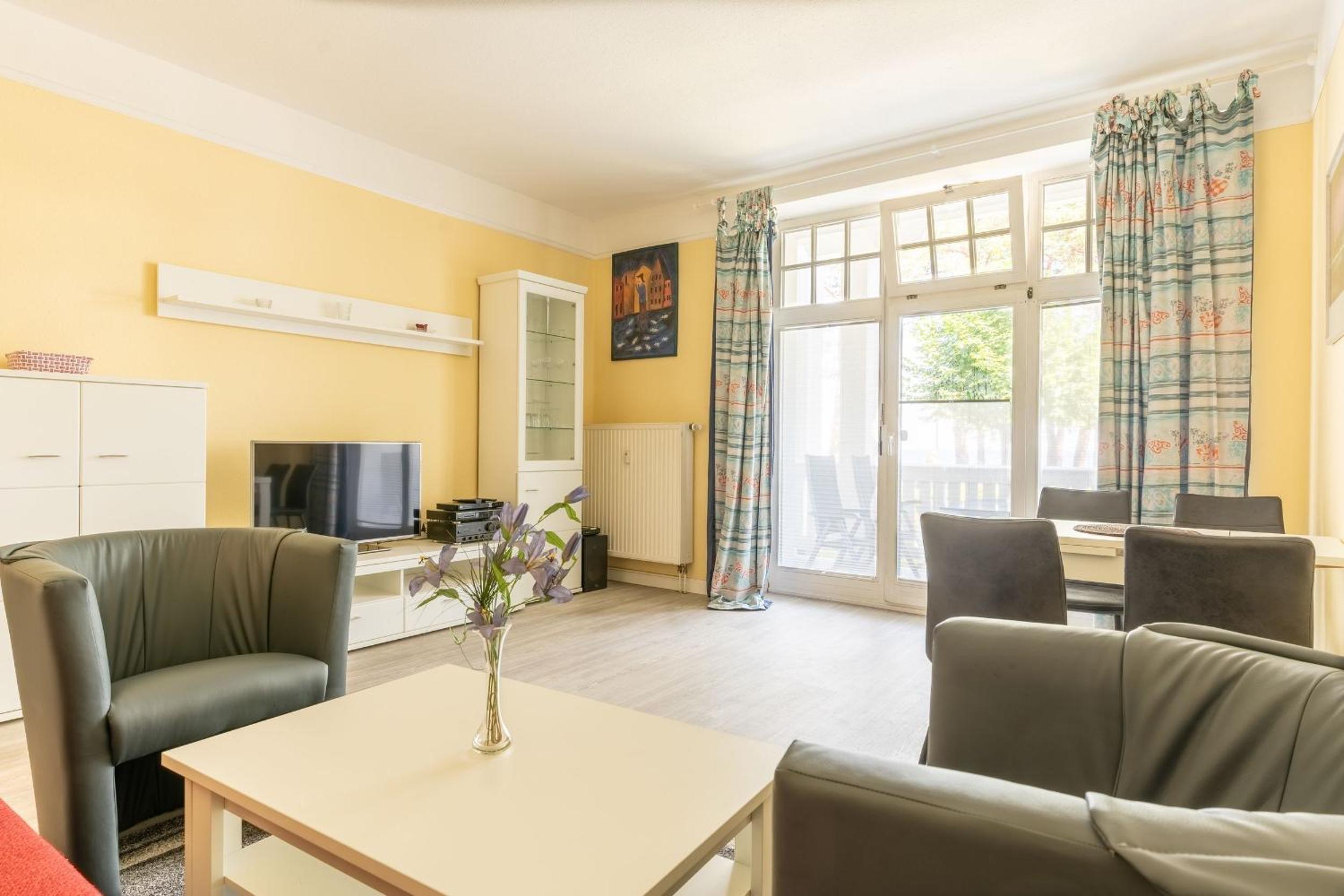Villa Strandidyll Apartment 3, Balkon mit Meerblick