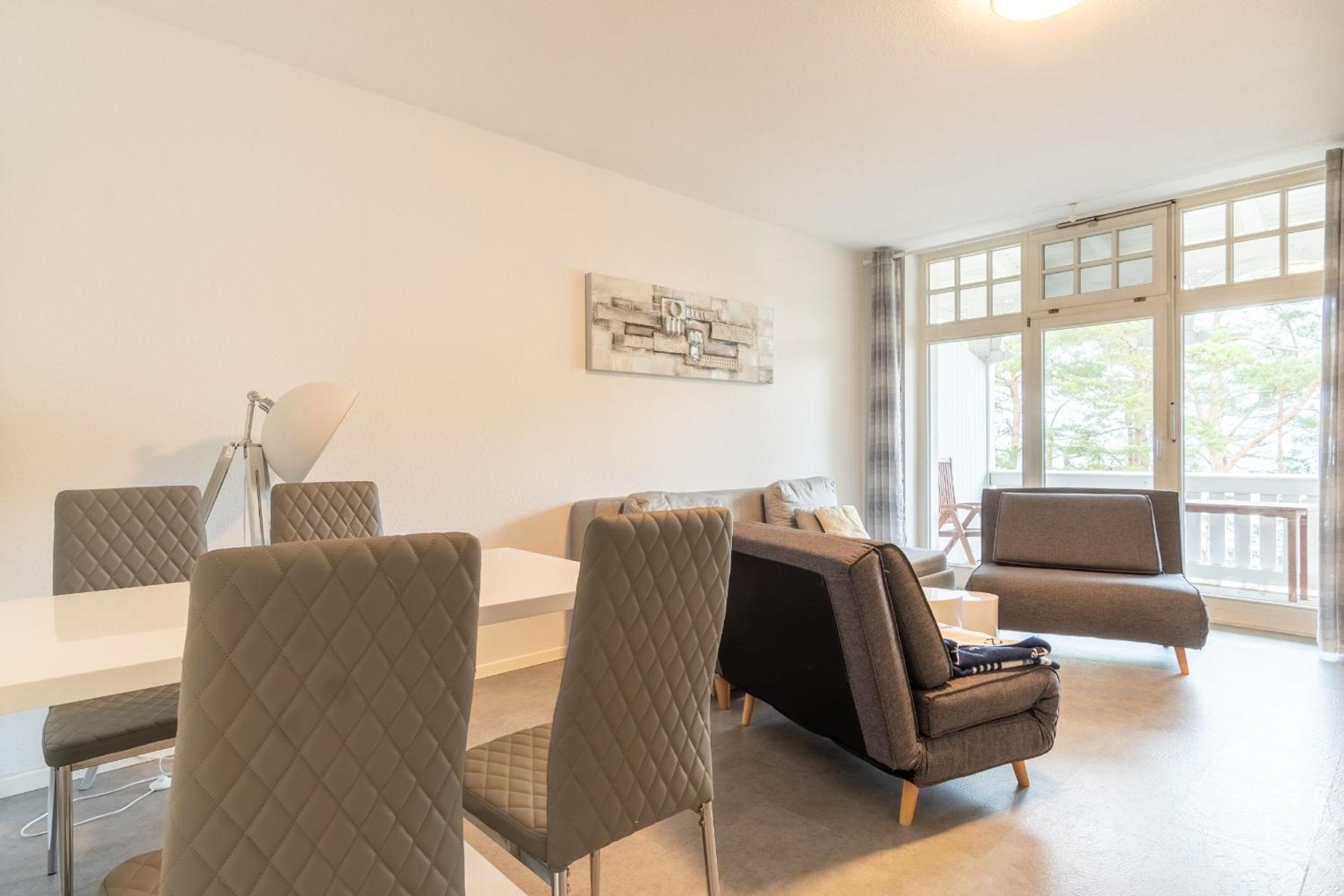 Villa Strandidyll Ap 10, Balkon mit Meerblick, Strandkorb