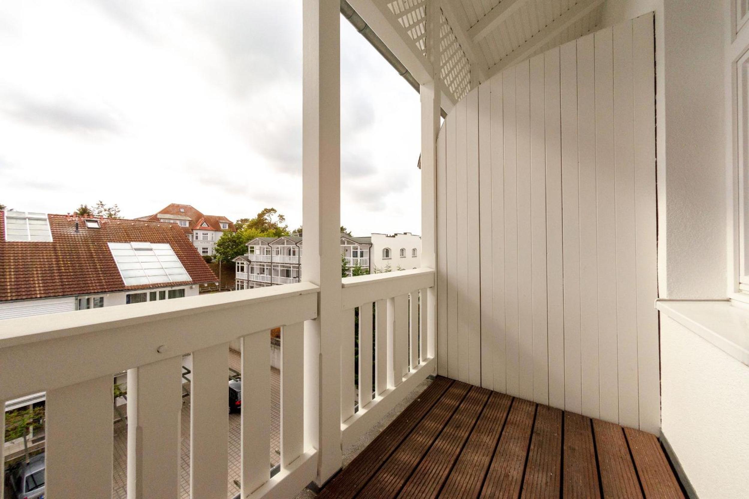 Villa Strandidyll Ap 10, Balkon mit Meerblick, Strandkorb