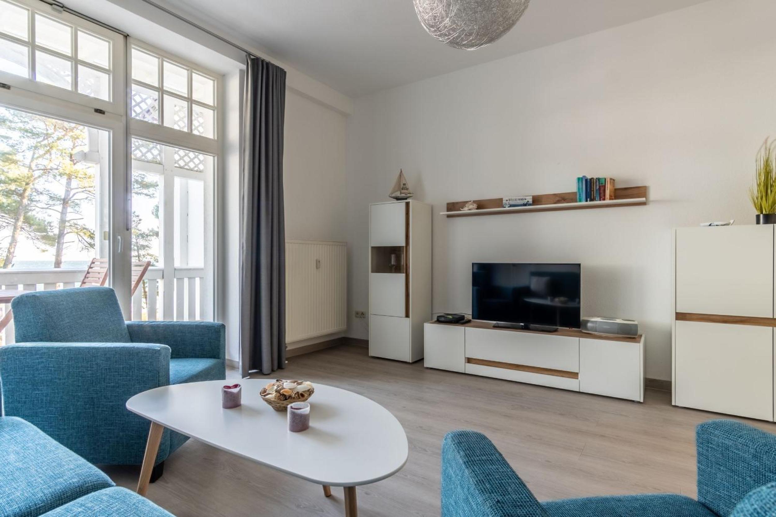 Villa Strandidyll Apartment 6, Balkon mit Meerblick