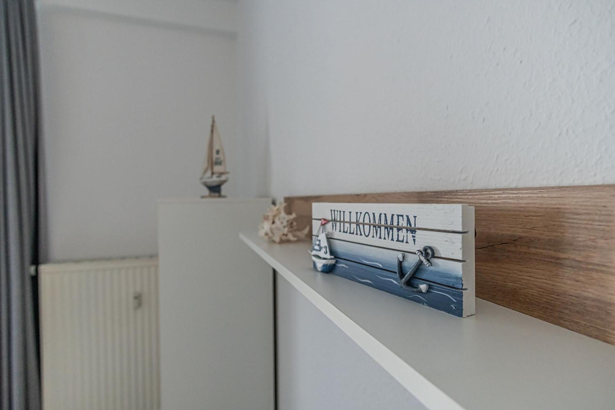 Villa Strandidyll Apartment 6, Balkon mit Meerblick