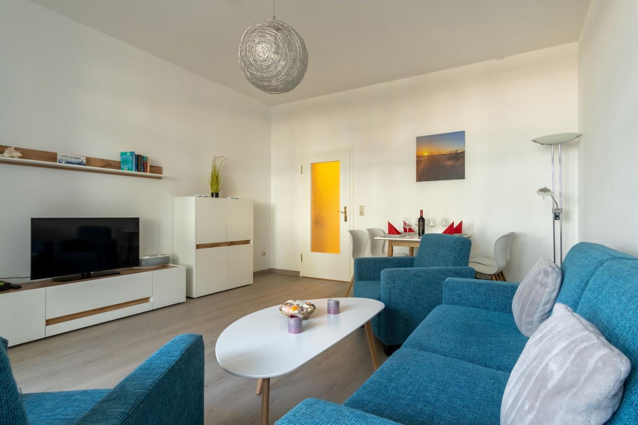 Villa Strandidyll Apartment 6, Balkon mit Meerblick