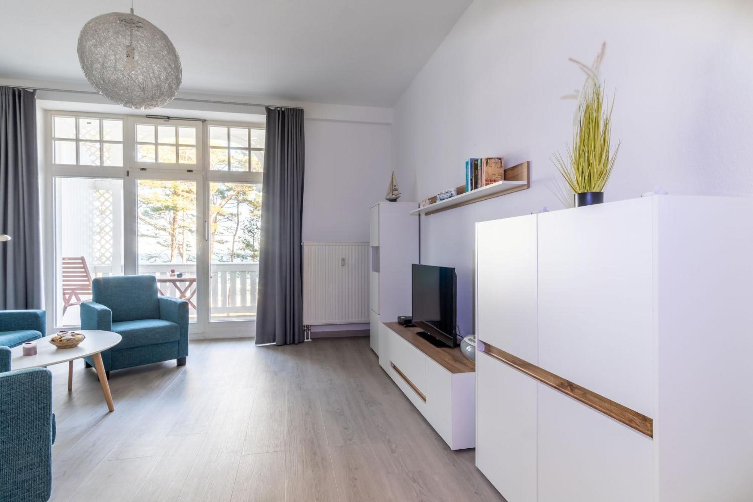 Villa Strandidyll Apartment 6, Balkon mit Meerblick