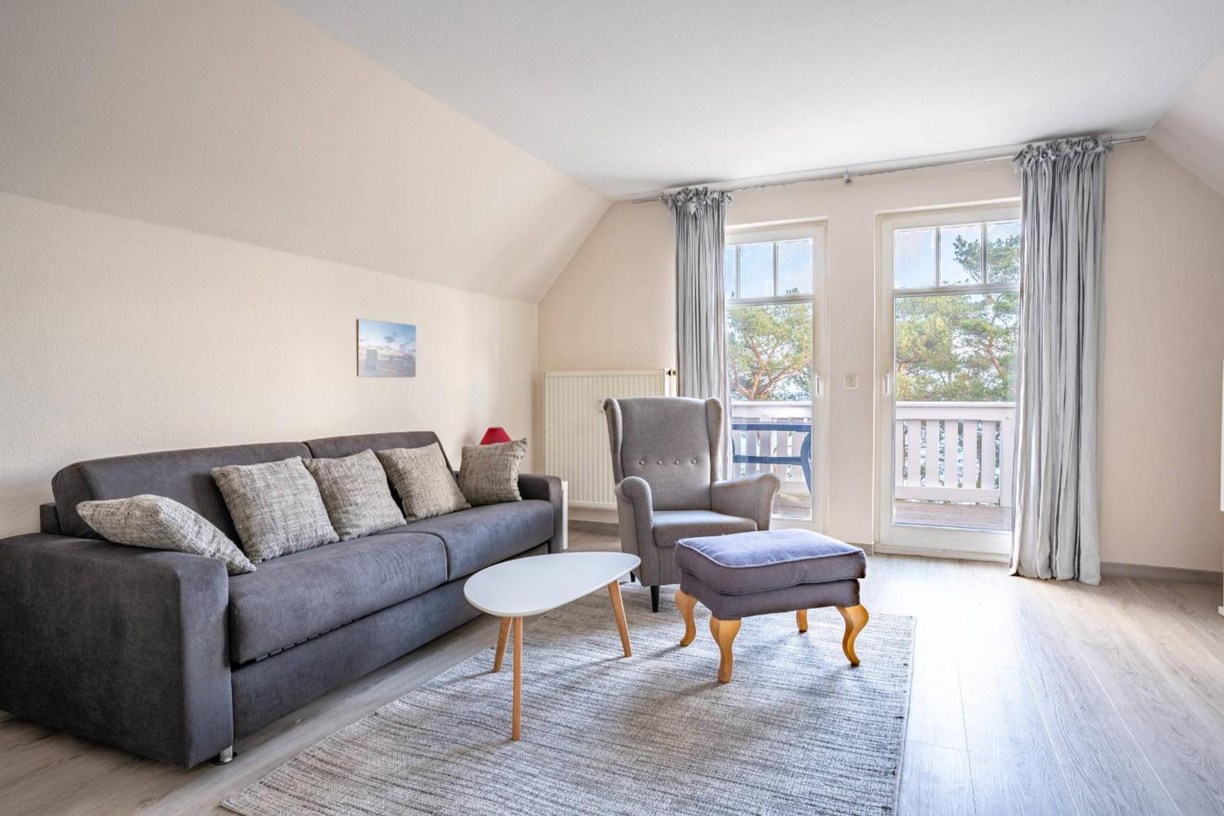 Villa Strandidyll Apartment 16, Balkon mit Meerblick