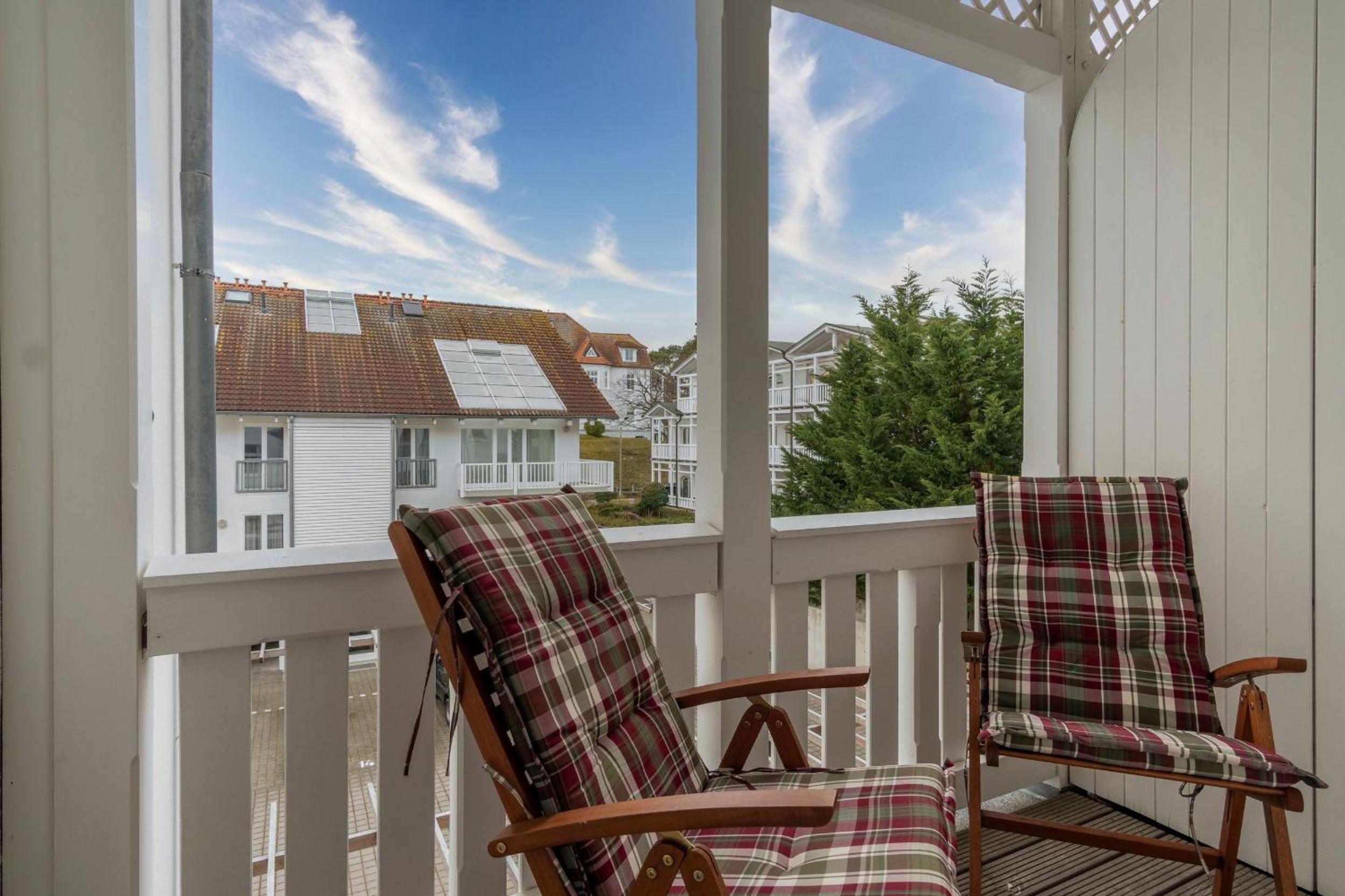 Villa Strandidyll Apartment 6, Balkon mit Meerblick