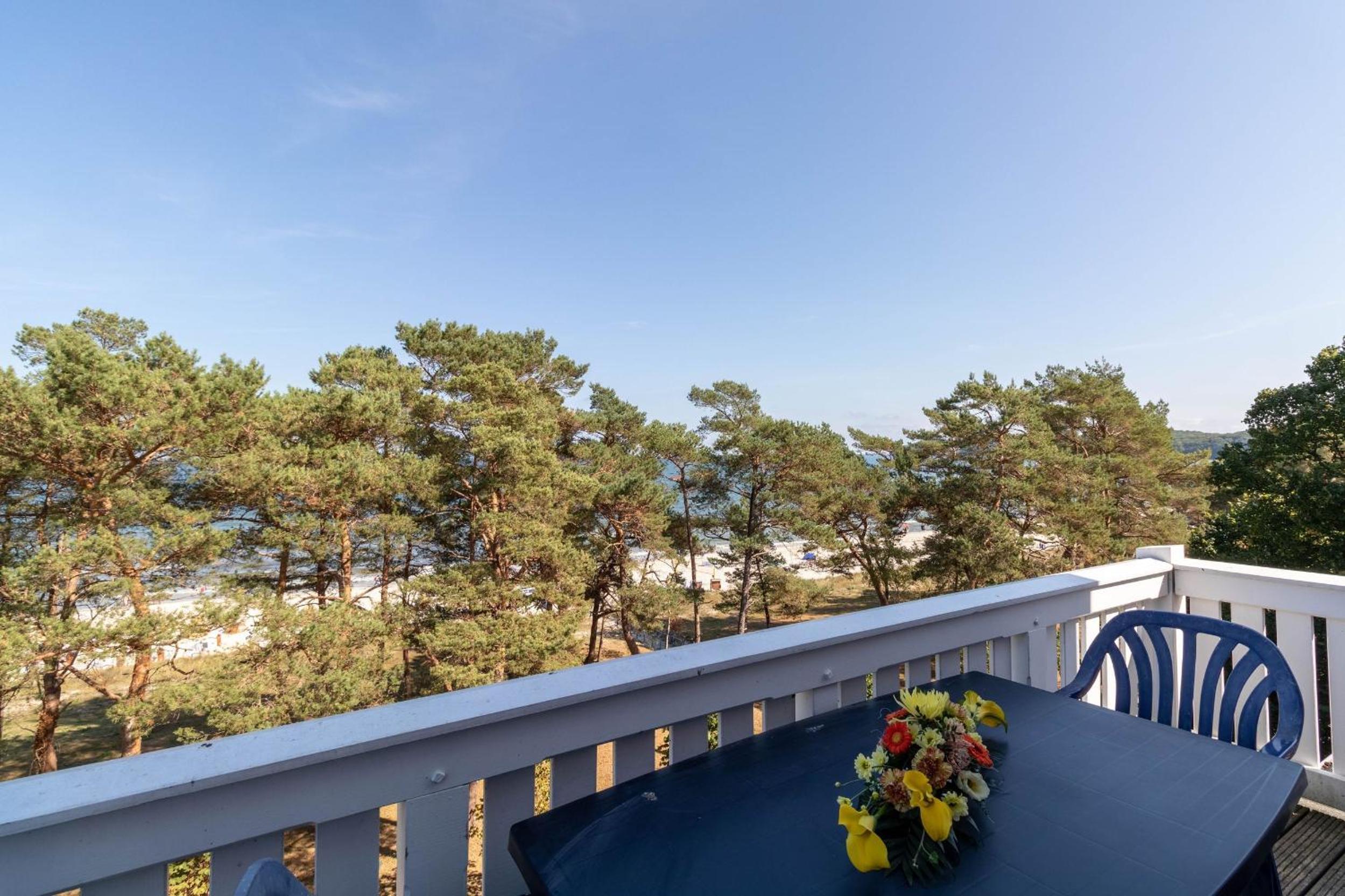 Villa Strandidyll Apartment 16, Balkon mit Meerblick