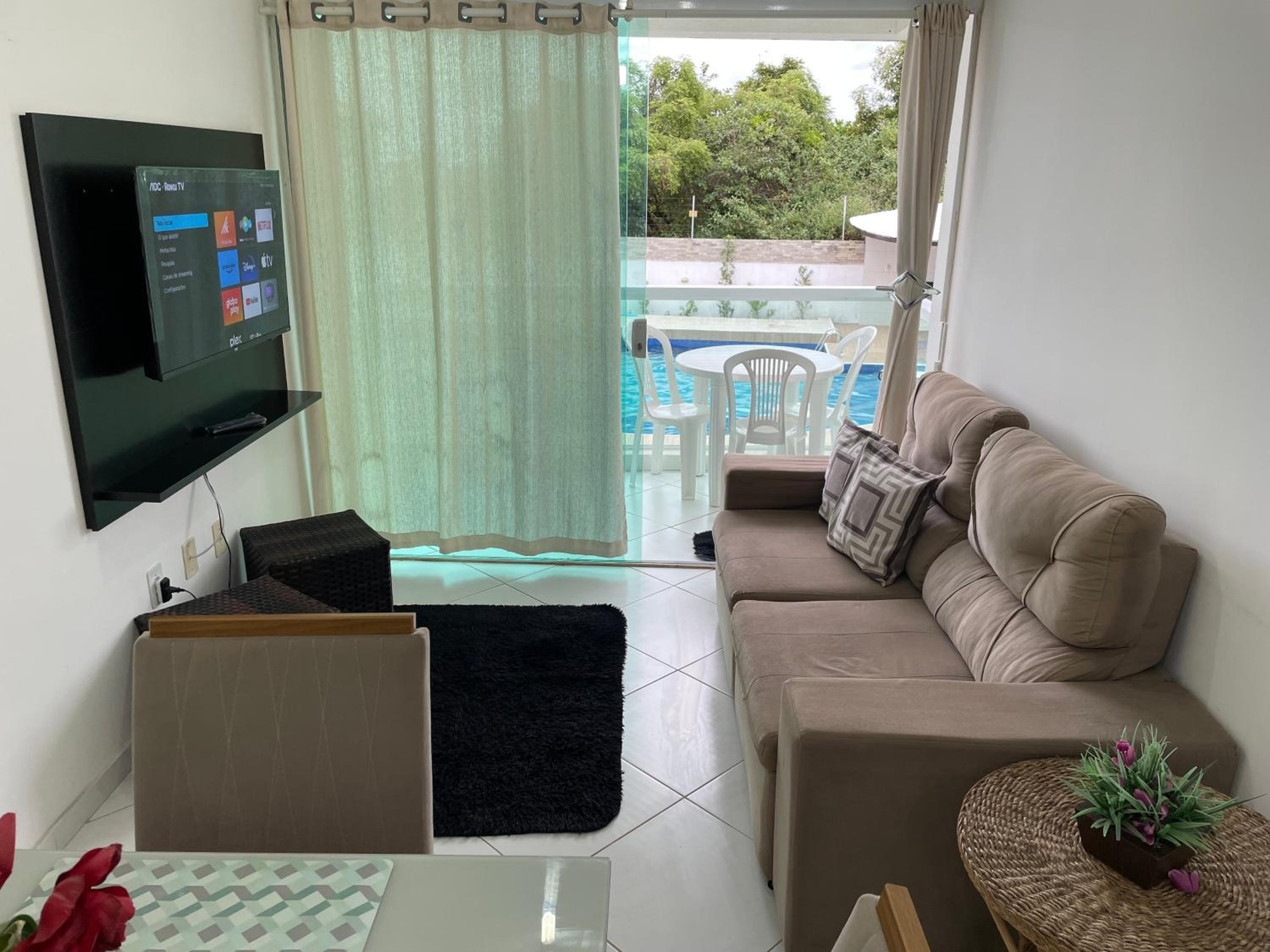 Mar e sol residencial 2 quartos com ar condicionado,500 metros da praia de Jacumã